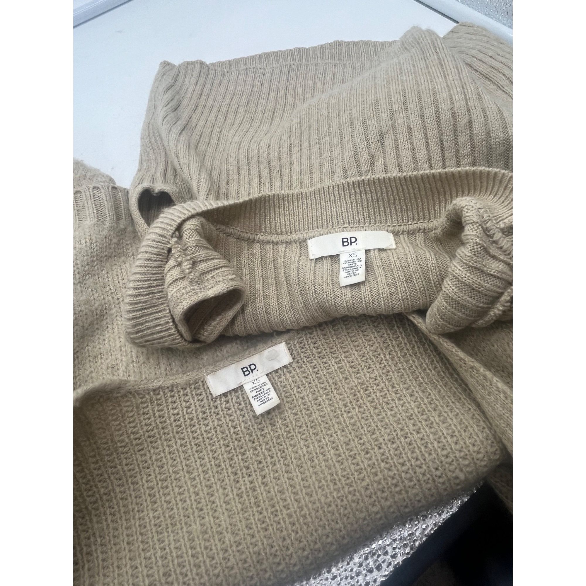 BP. Bp Junior’s Tank/Cardigan Combo, Natural, Sz. XS Size XS / US 0-2 / IT 36-38 - 14 Thumbnail