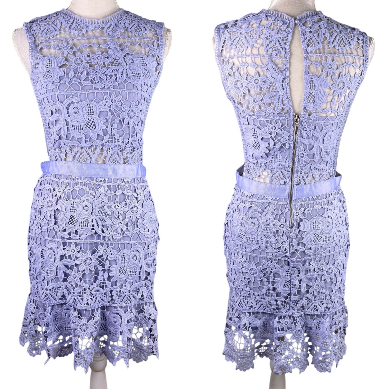 Romeo + Juliet Couture Dress M Lace Lilac Sleeveless Cutout