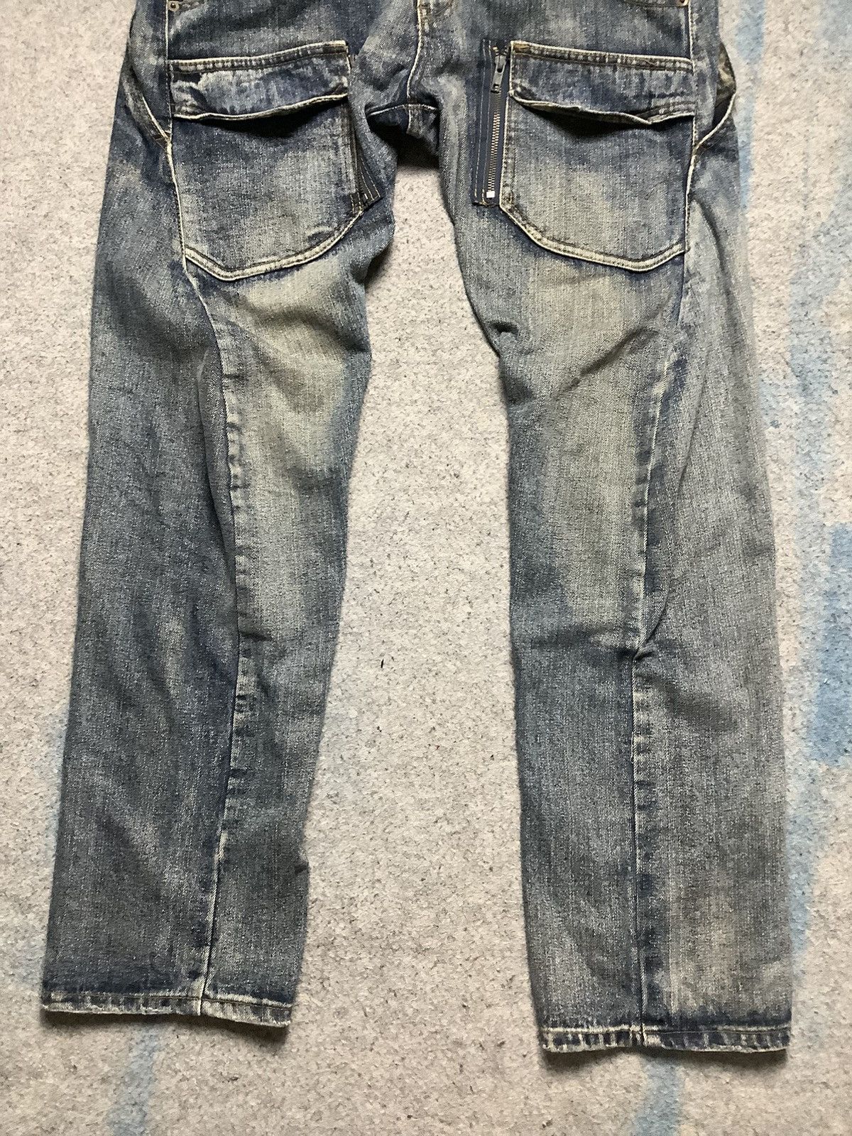 If Six Was Nine × KMRii × PPFM Vintage Y2K Breath Mint Double Waist Spiral Cut Denim Jeans Size US 35 - 3 Thumbnail