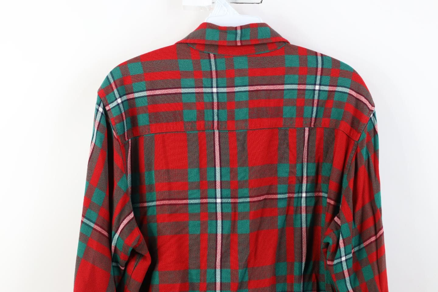 Vintage Vintage 70s 80s Streetwear Knit Collared Button Shirt Plaid Size US L / EU 52-54 / 3 - 16 Thumbnail