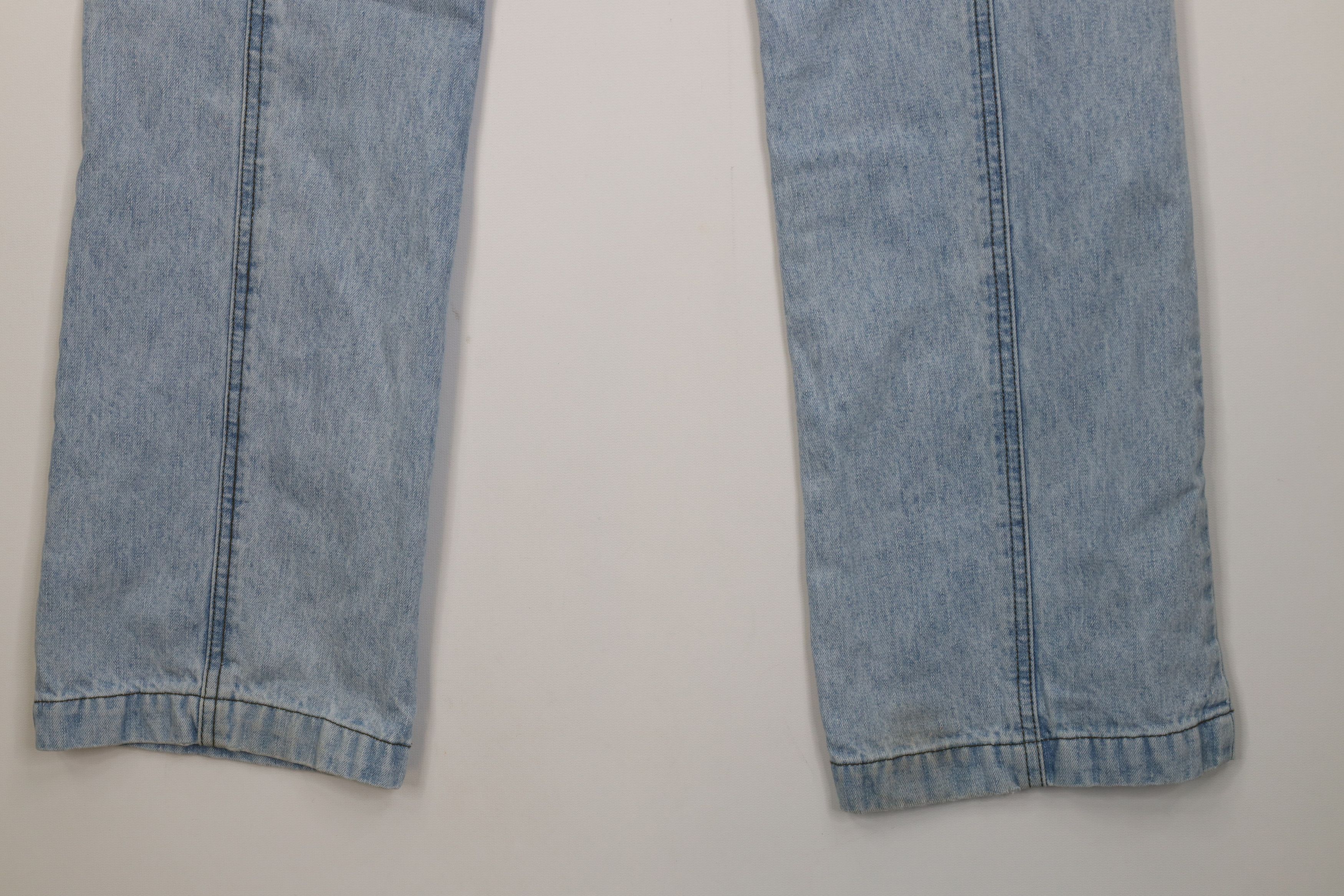 Harley Davidson Vintage Y2K 2004 Harley Davidson Babydoll Flared Denim Jeans Size 30" / US 8 / IT 44 - 15 Thumbnail