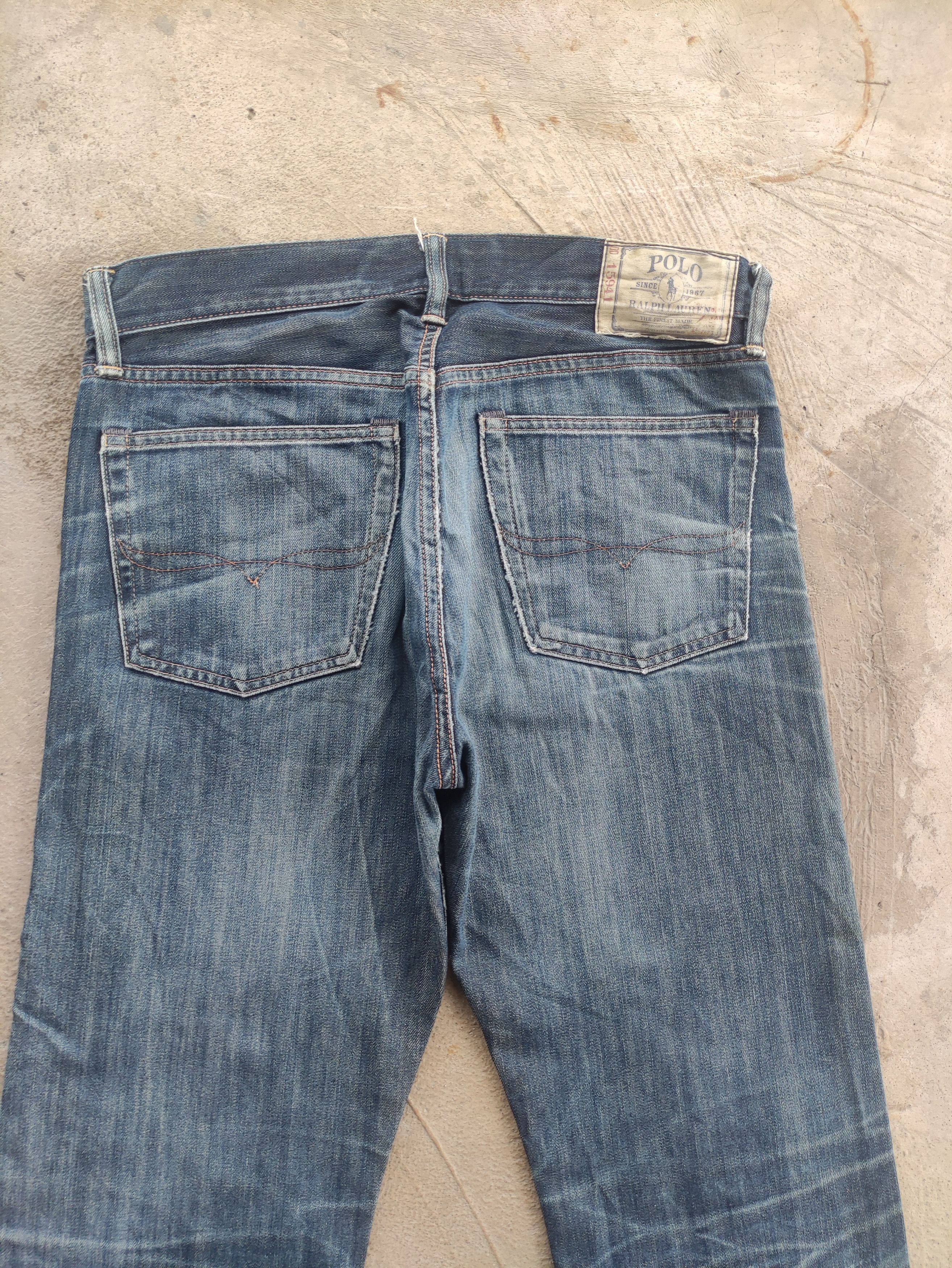 Polo Ralph Lauren Vintage Polo Ralph Lauren Selvedge Distressed Faded Denim Size US 35 - 11 Thumbnail