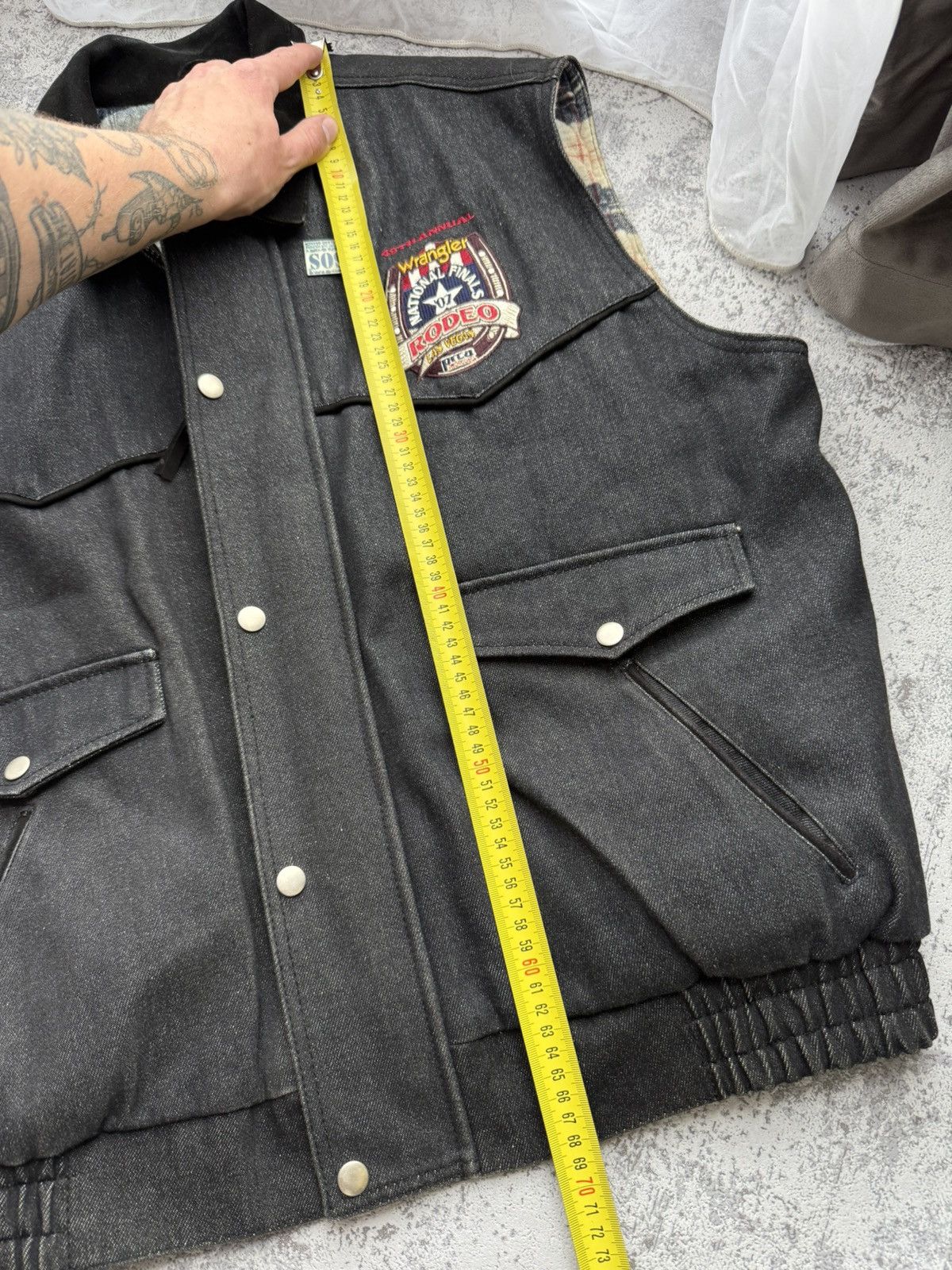 Wrangler Rare Gold Coast Wrangler ‘07 Rodeo Las Vegas Biker Vest Size US L / EU 52-54 / 3 - 7 Thumbnail