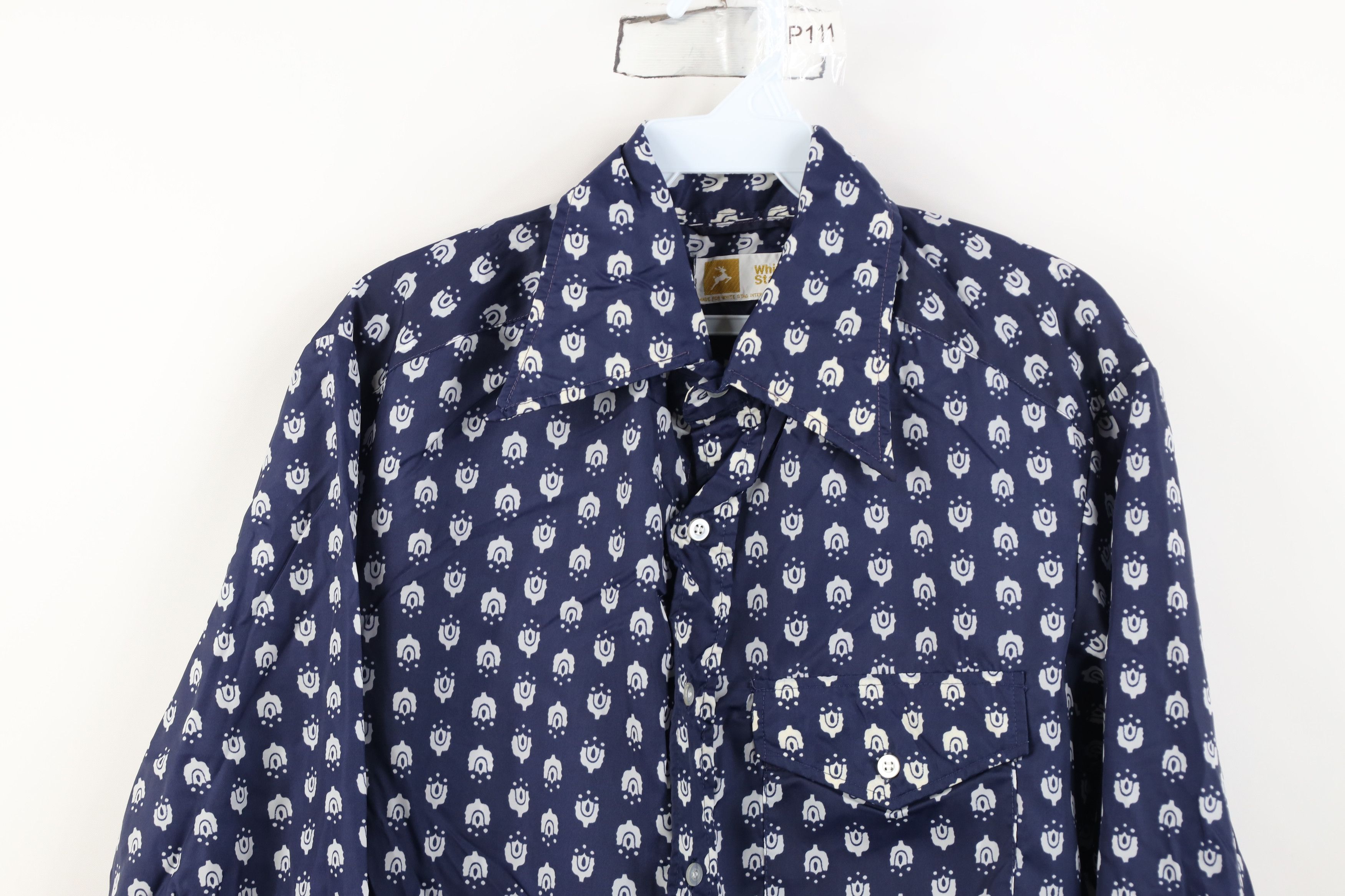 Vintage Vintage 70s Streetwear Geometric Windbreaker Button Shirt Size US S / EU 44-46 / 1 - 2 Thumbnail