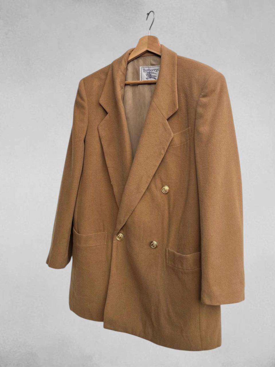 Burberry Vintage Burberrys Gold Tone Buttons Wool Jacket Size L / US 10 / IT 46 - 6 Thumbnail