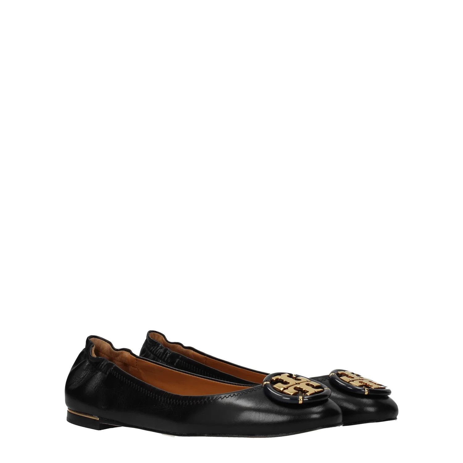 Tory Burch ob1o1e1124 Leather Ballet Flats in Black Size US 6.5 / IT 36.5 - 2 Thumbnail