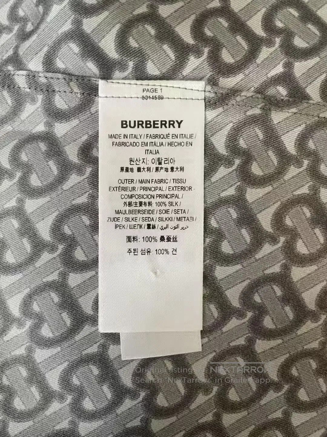 Burberry Burberry Full Print Silk Shirt| Size S / US 4 / IT 40 - 4 Thumbnail