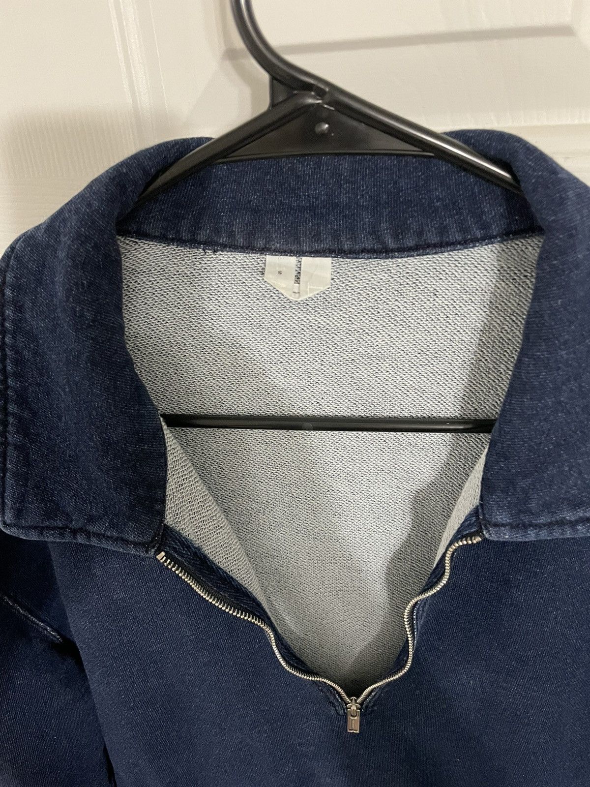 Arket Half-Zip Pullover Sweatshirt Indigo Garment Dye Blue Sweater Size US S / EU 44-46 / 1 - 3 Thumbnail