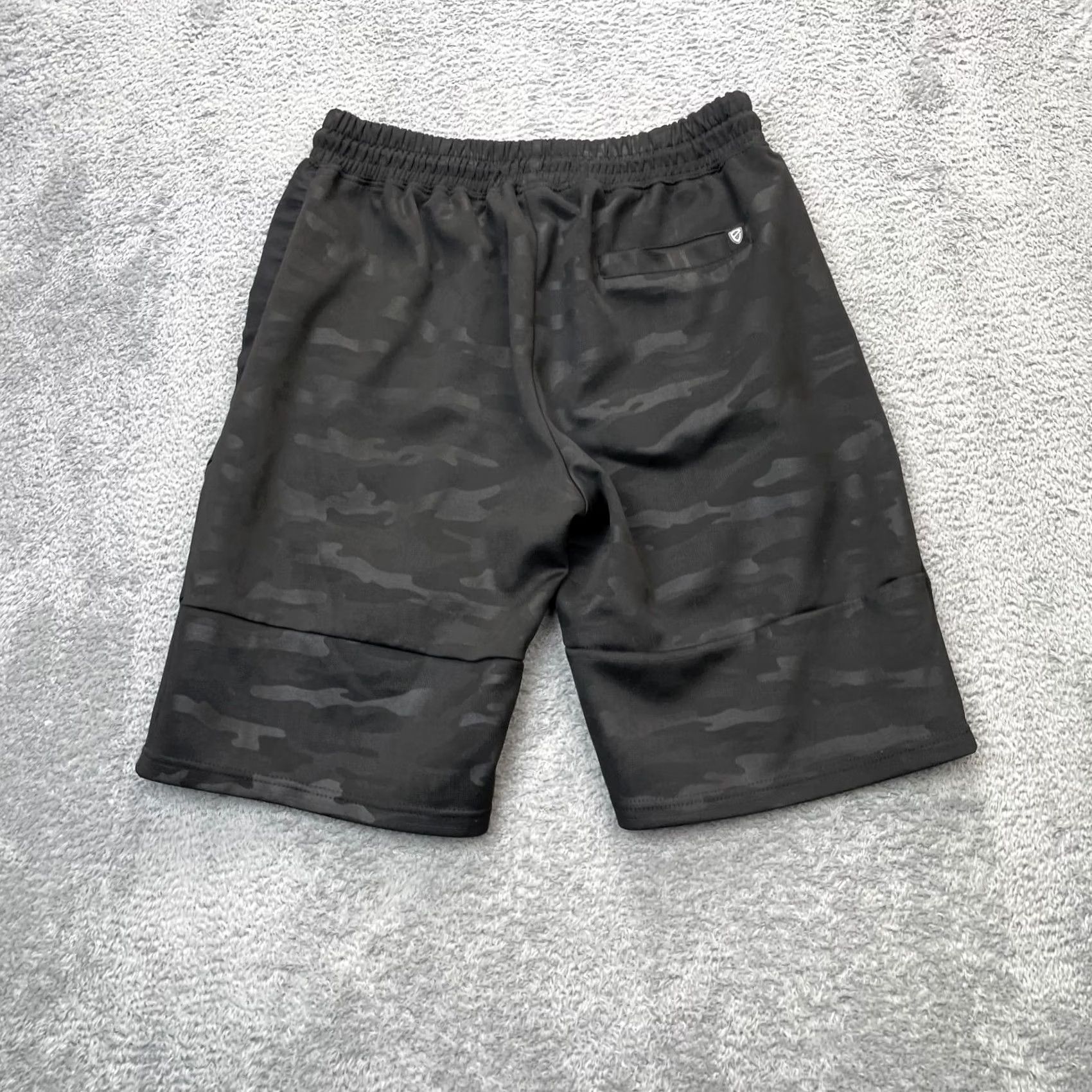 Vintage Encrypted Shorts Mens M Black Camouflage Athletic Drawstring Waist Gym Running Size US 31 - 6 Thumbnail