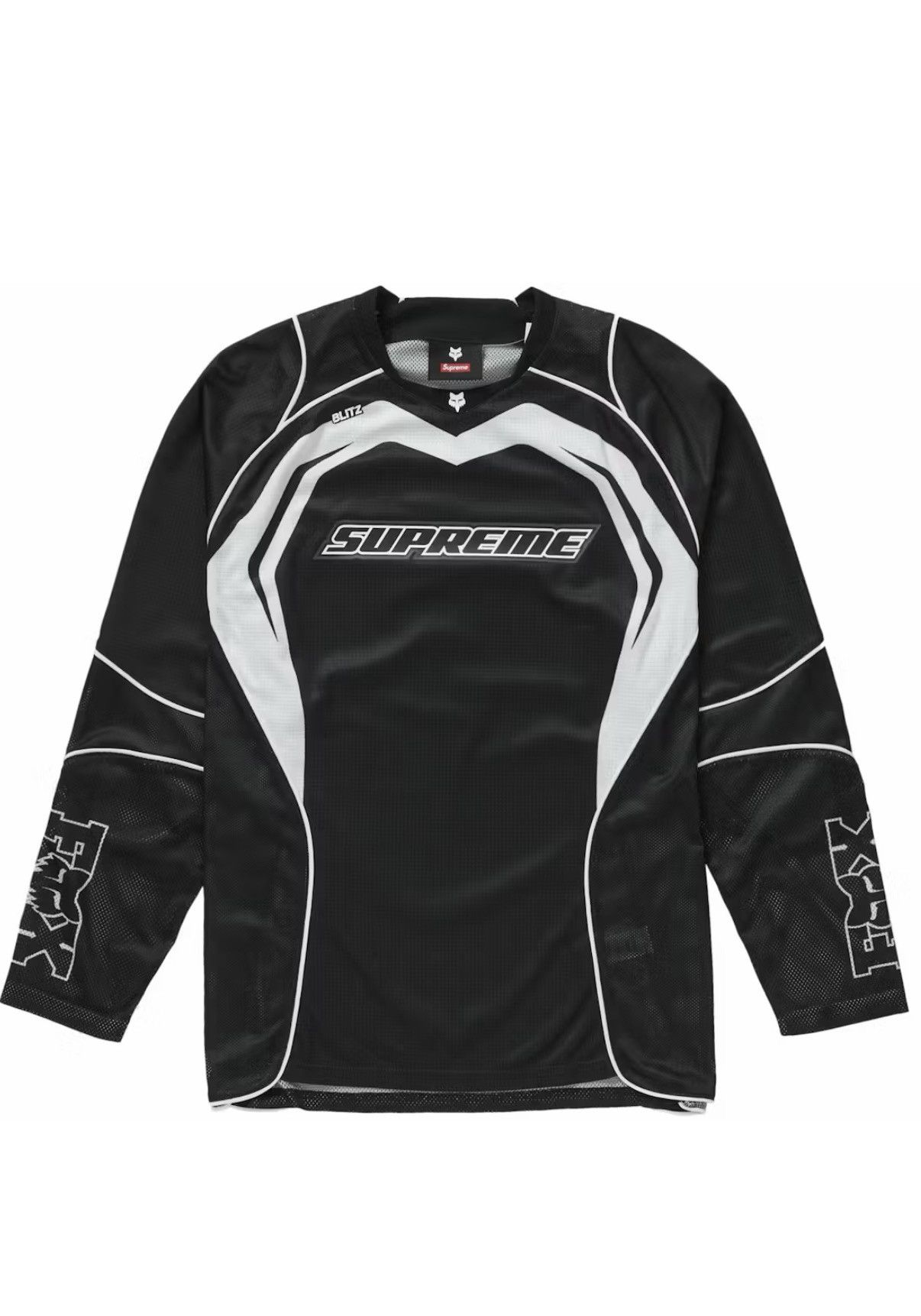 Fox Racing × Supreme FW23 Supreme Fox racing racing jersey (Black) (M) Size US M / EU 48-50 / 2 - 1 Thumbnail