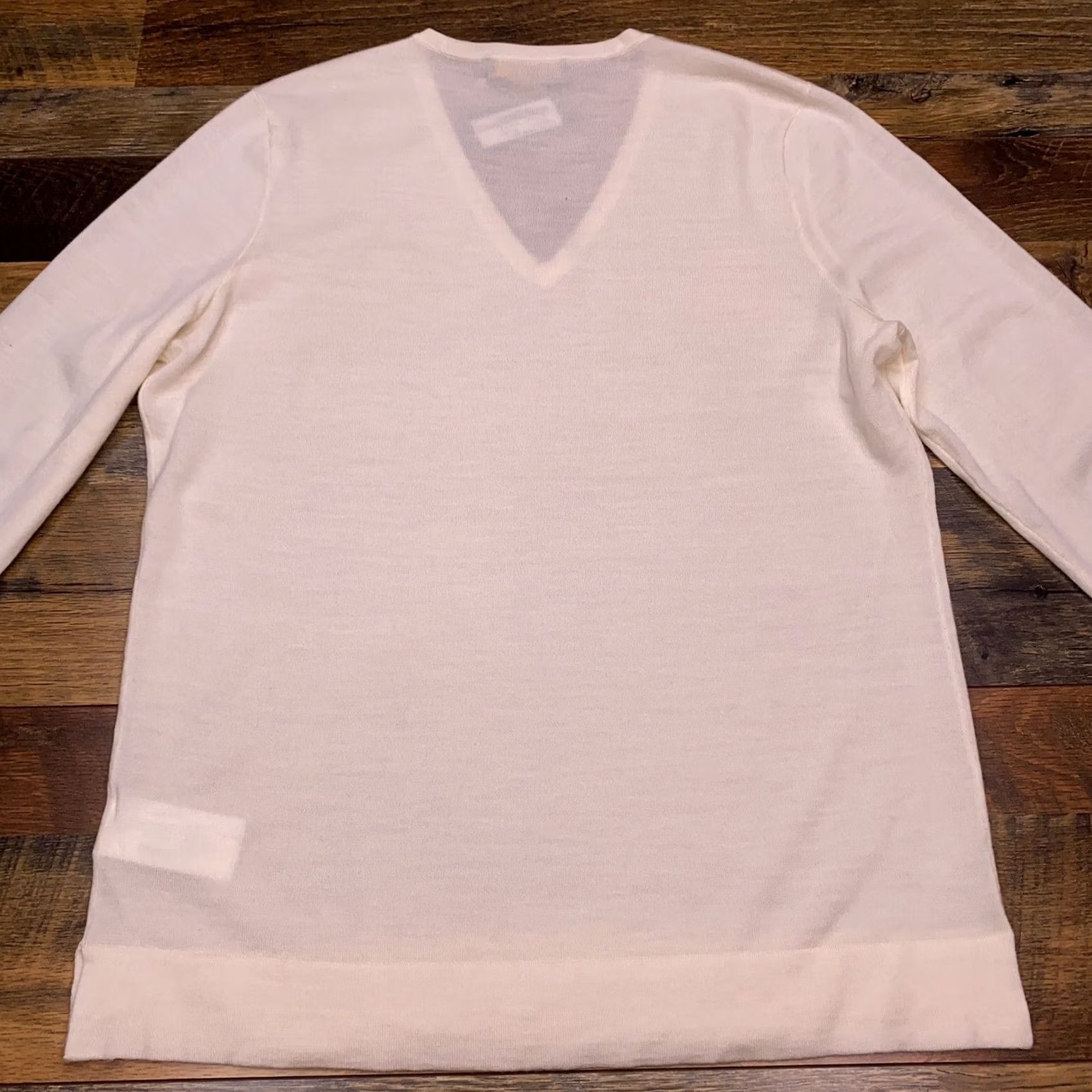 Ralph Lauren Ralph Lauren Golf Sweater Womens L Merino Wool V-Neck Pullover Knit Logo Beige Size L / US 10 / IT 46 - 3 Thumbnail