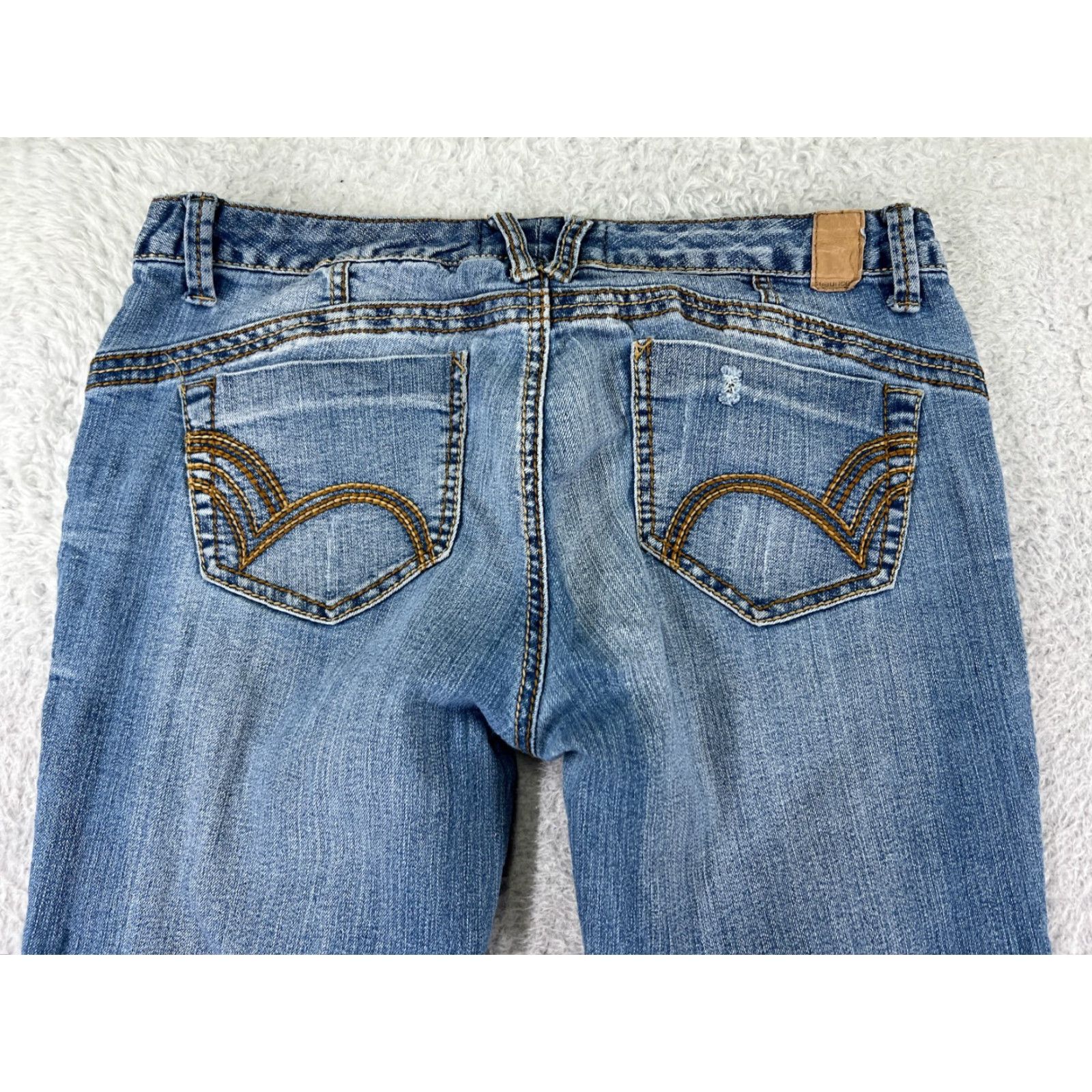 Vintage Maurices Blue Denim Stretch Bootcut Jeans Womens 5 Regular 30 Inseam 5-Pocket Size 27" / US 4 / IT 40 - 4 Thumbnail