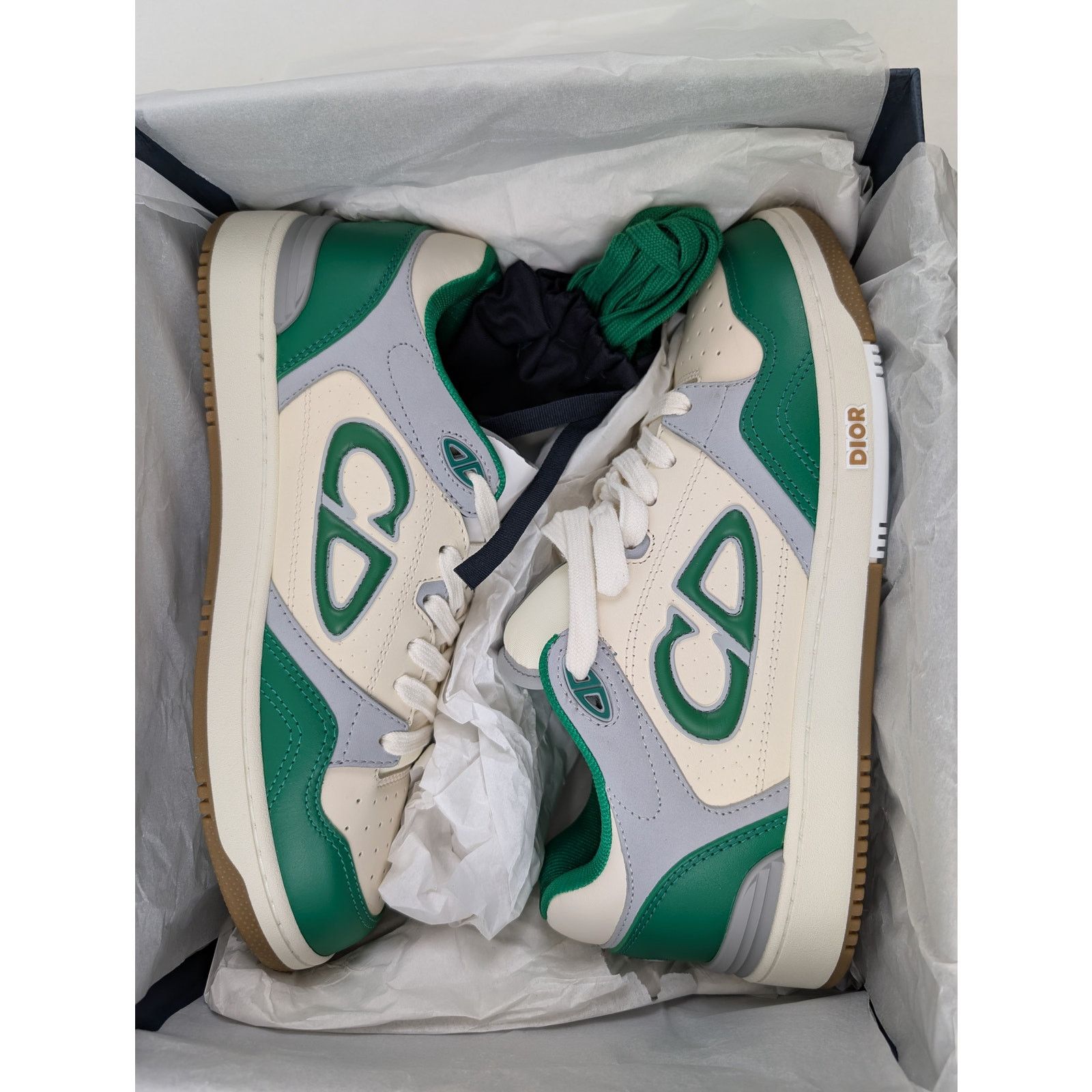 Dior o1rshd1 M-B57 LT Calf Sneakers in Grey/Green Size US 8 / EU 41 - 22 Thumbnail