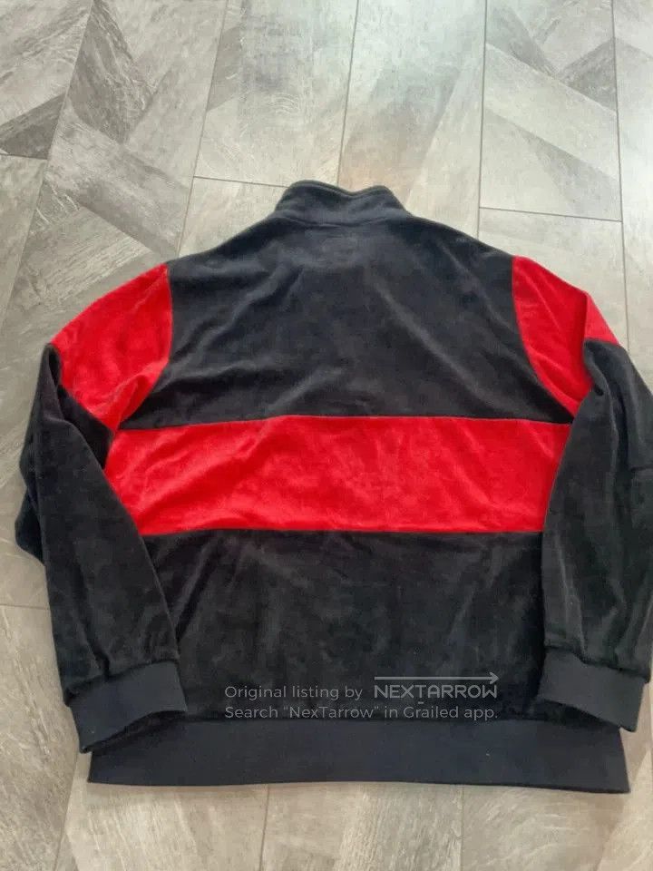 Supreme Supreme Velvet High Neck Black Red Hoodie. Size US XL / EU 56 / 4 - 5 Thumbnail