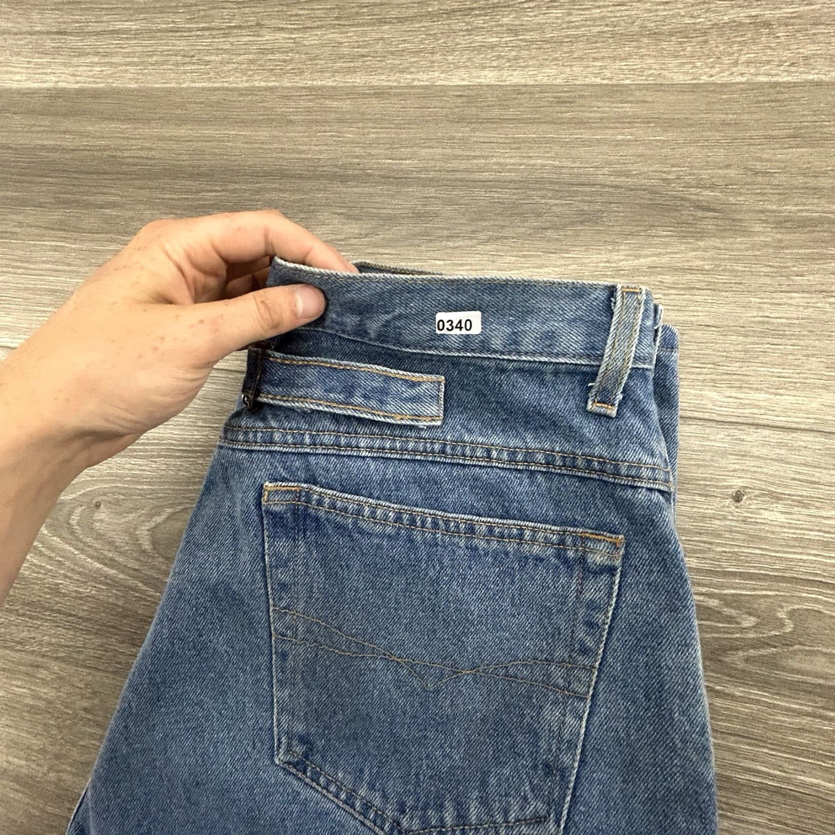 Vintage VINTAGE Venezia Buckle Back Jeans Womens 16 Wide Leg 32x31 Denim Blue High Rise Baggy Skater Mens Womens Girls Size 38" / US 16 / IT 52 - 8 Thumbnail