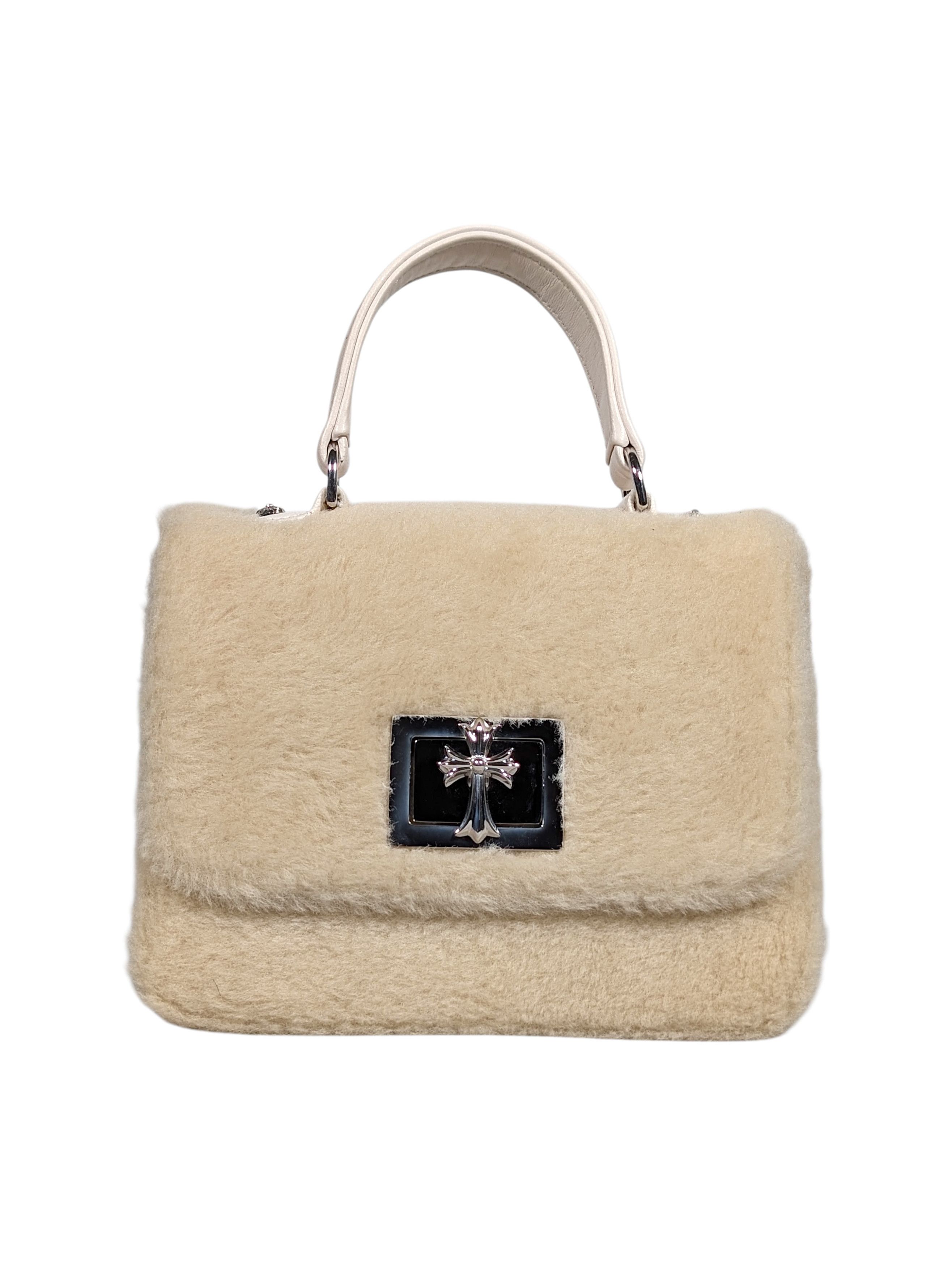 Chrome Hearts Chrome Hearts “Grow Up” Shearling Handbag Cream 2025 SOLD Size ONE SIZE - 1 Thumbnail