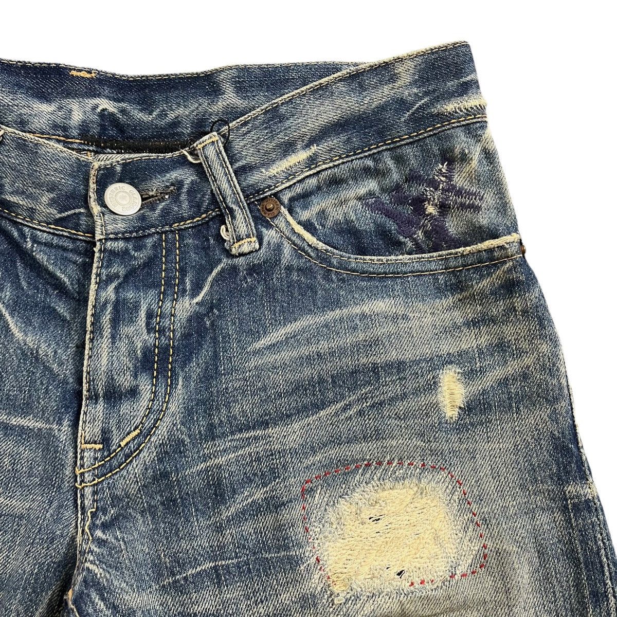Hysteric Glamour Selvedge Hysteric Glamour Studded Distressed Denim Pants Size US 28 / EU 44 - 6 Thumbnail