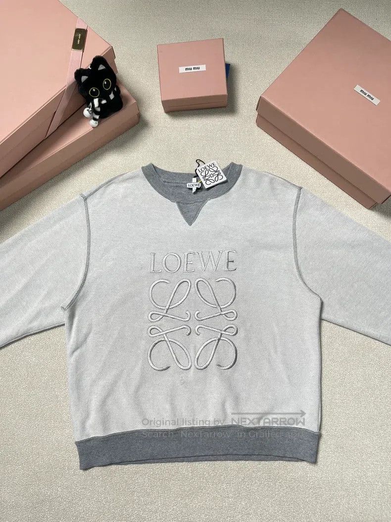 Loewe Loewe Embroidered Logo Patchwork Crew Neck Sweatshirt Size S / US 4 / IT 40 - 1 Thumbnail