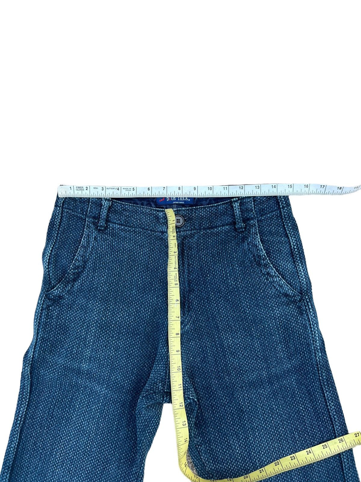 Indigo Blue Trick Japan Fade Indigo Kendo Sashiko Chinos Pant Size US 29 - 2 Thumbnail