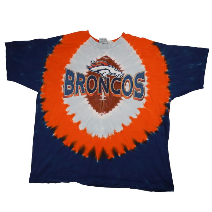 Vintage Vintage Liquid Blue Denver Broncos Tie Dye Graphic T Shirt