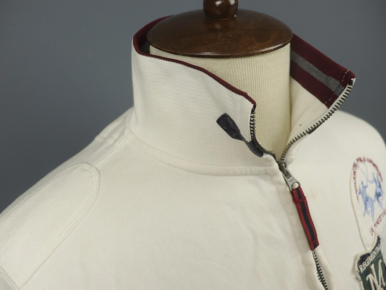 La Martina LA MARTINA White 100% Cotton Full Zip Jacket Size L Size L / US 10 / IT 46 - 4 Thumbnail