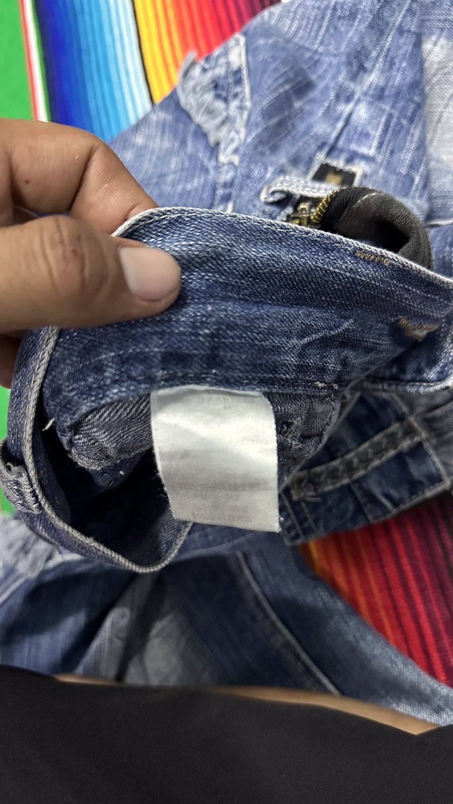 Japanese Brand 💥 Double Waist💥 skuLl Denim Blow By Blue Crazy Mudwash💥 Size US 30 / EU 46 - 14 Thumbnail