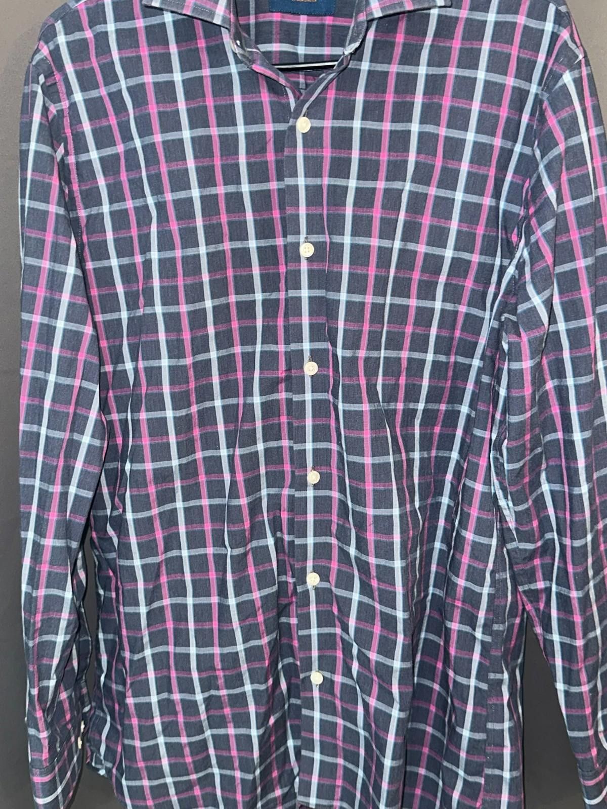 Paria Farzaneh Fairlane Plaid Shirt | Gray Blue Pink | L Size US L / EU 52-54 / 3 - 5 Thumbnail