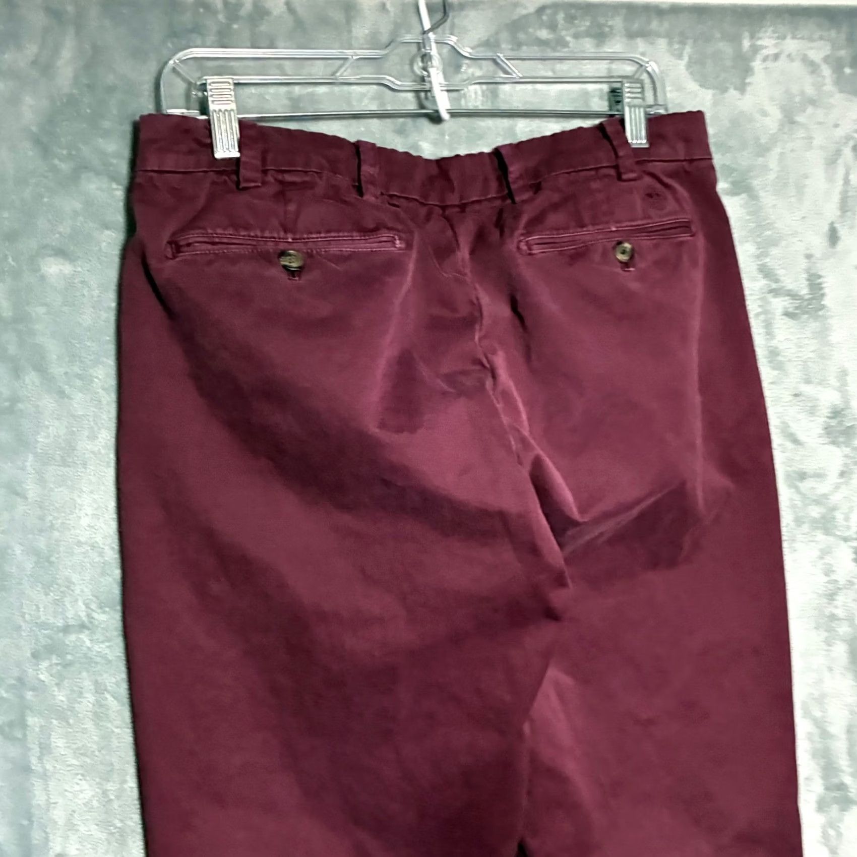 Brooks Brothers Brooks Brothers Red Fleece Chino Pants 34X32 Mens Burgundy Slim Straight 34 Red Solid Wool? Size US 34 / EU 50 - 4 Thumbnail