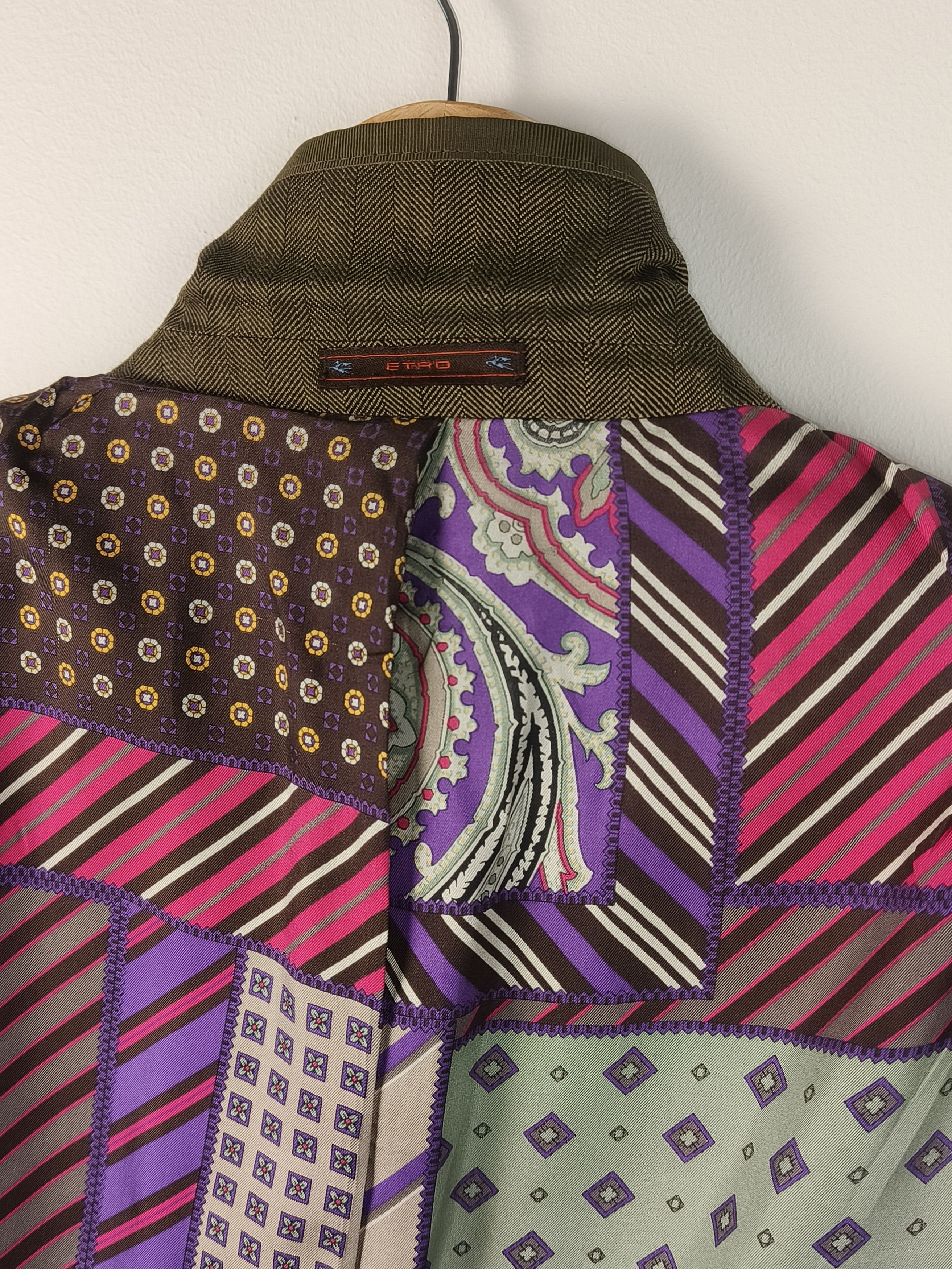 Etro Etro Milano Linen Silk Blazer Signature Paisley Lining Size 46R - 5 Thumbnail