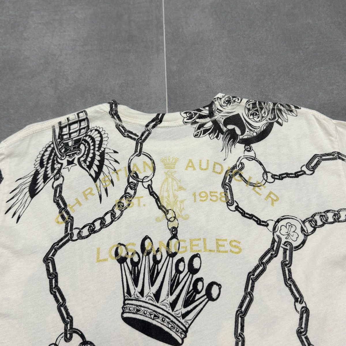 Christian Audigier × Ed Hardy Christian Audigier Los Angeles Tattoo Y2K Hip Hop T-Shirt Size US S / EU 44-46 / 1 - 19 Thumbnail