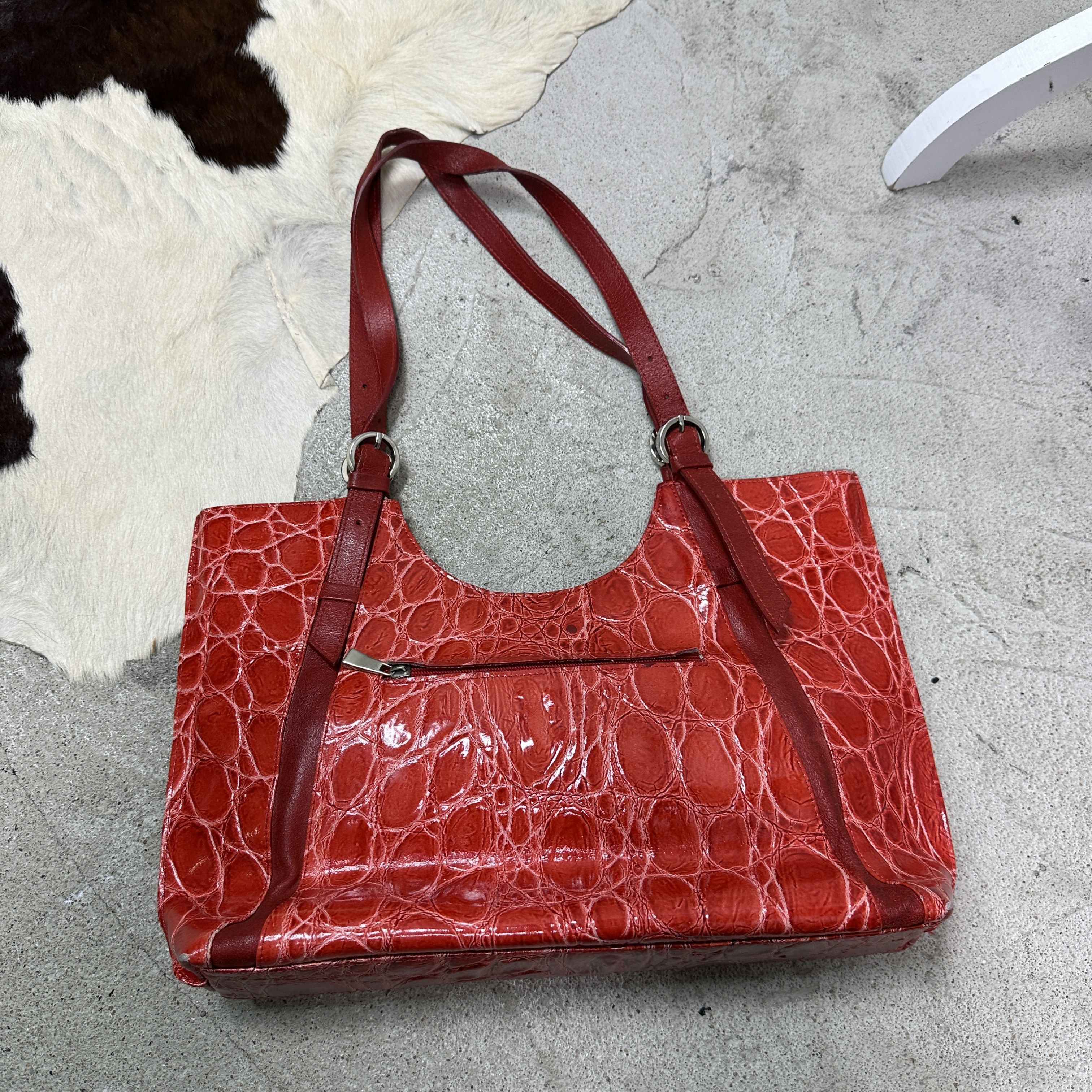 Vintage Vintage Avant Garde Leather Snake Skin Shoulder Bag Y2K Size ONE SIZE - 8 Thumbnail