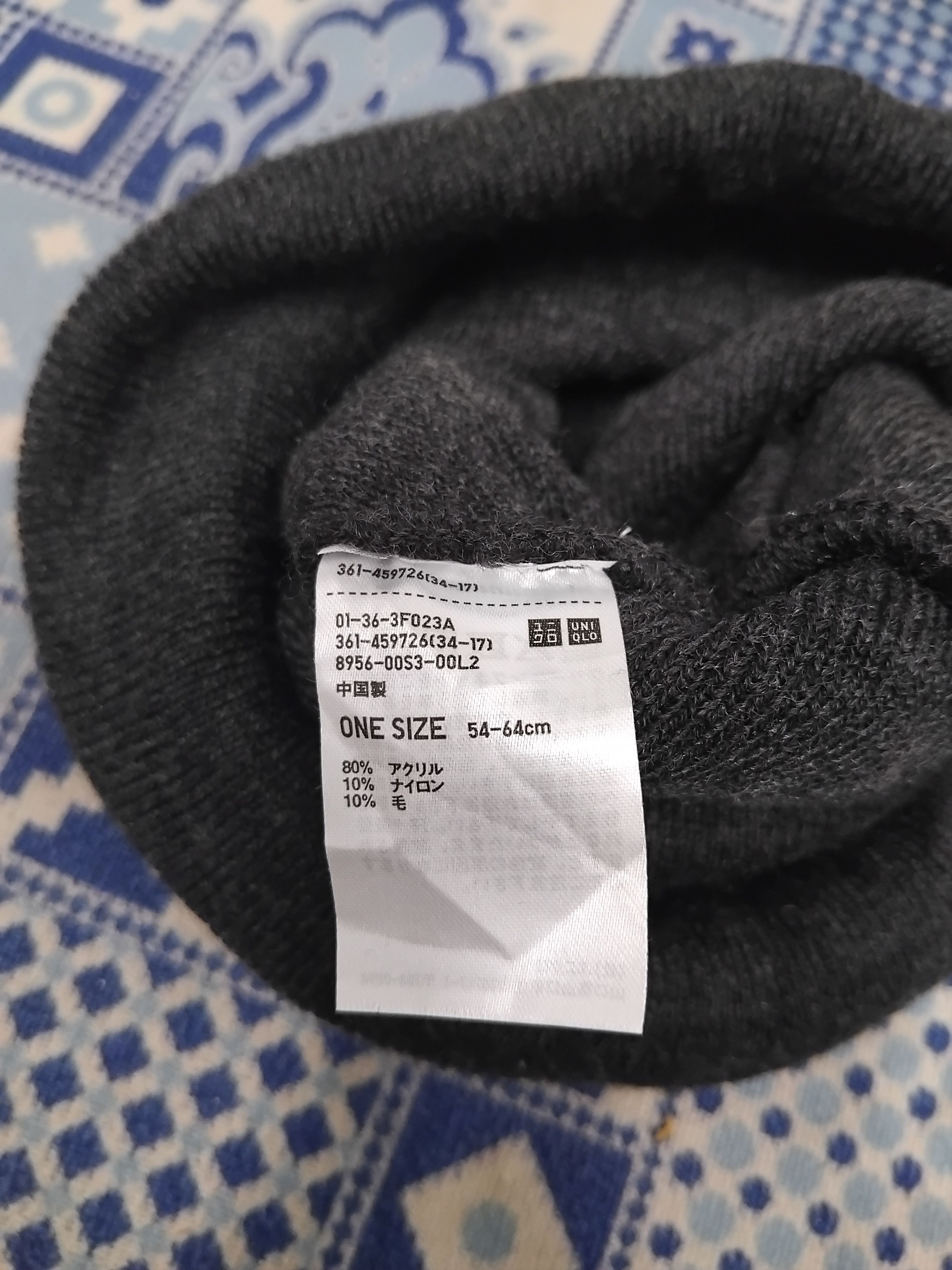 Japanese Brand 💥Uniqlo grey colour beanie hat Size ONE SIZE - 2 Thumbnail