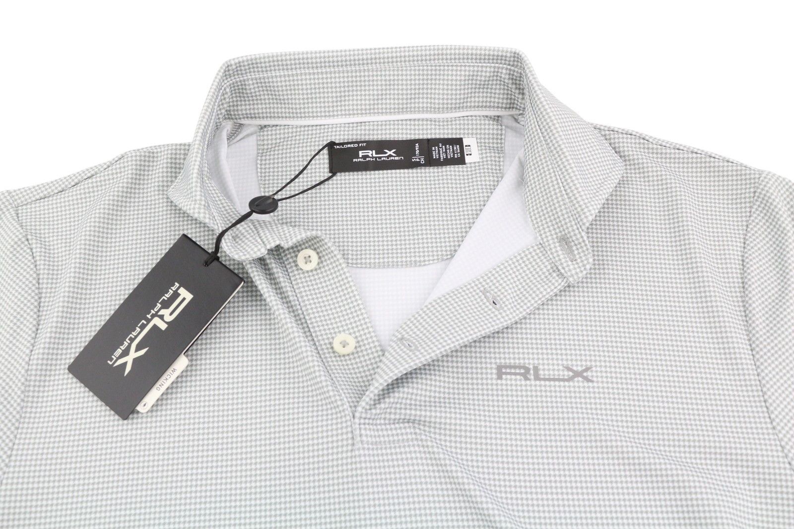 RLX Ralph Lauren GOLF S Grey Houndstooth Polo Tee 84574 Size US S / EU 44-46 / 1 - 4 Thumbnail