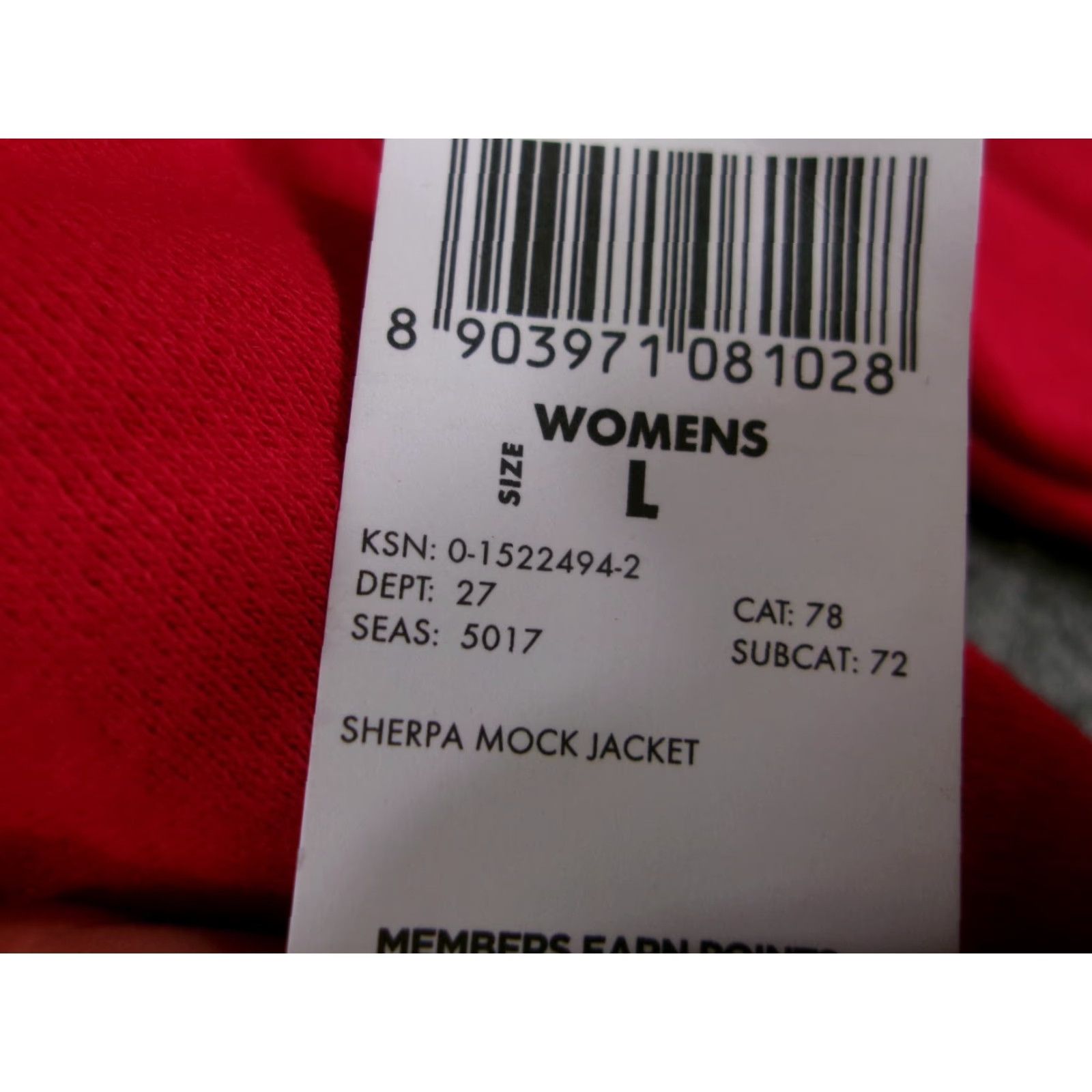 Basic Editions VINTAGE Basic Editions Jacket Women Large Red Sherpa Lined Mock Neck Outdoor New Classic Size S / US 4 / IT 40 - 4 Thumbnail