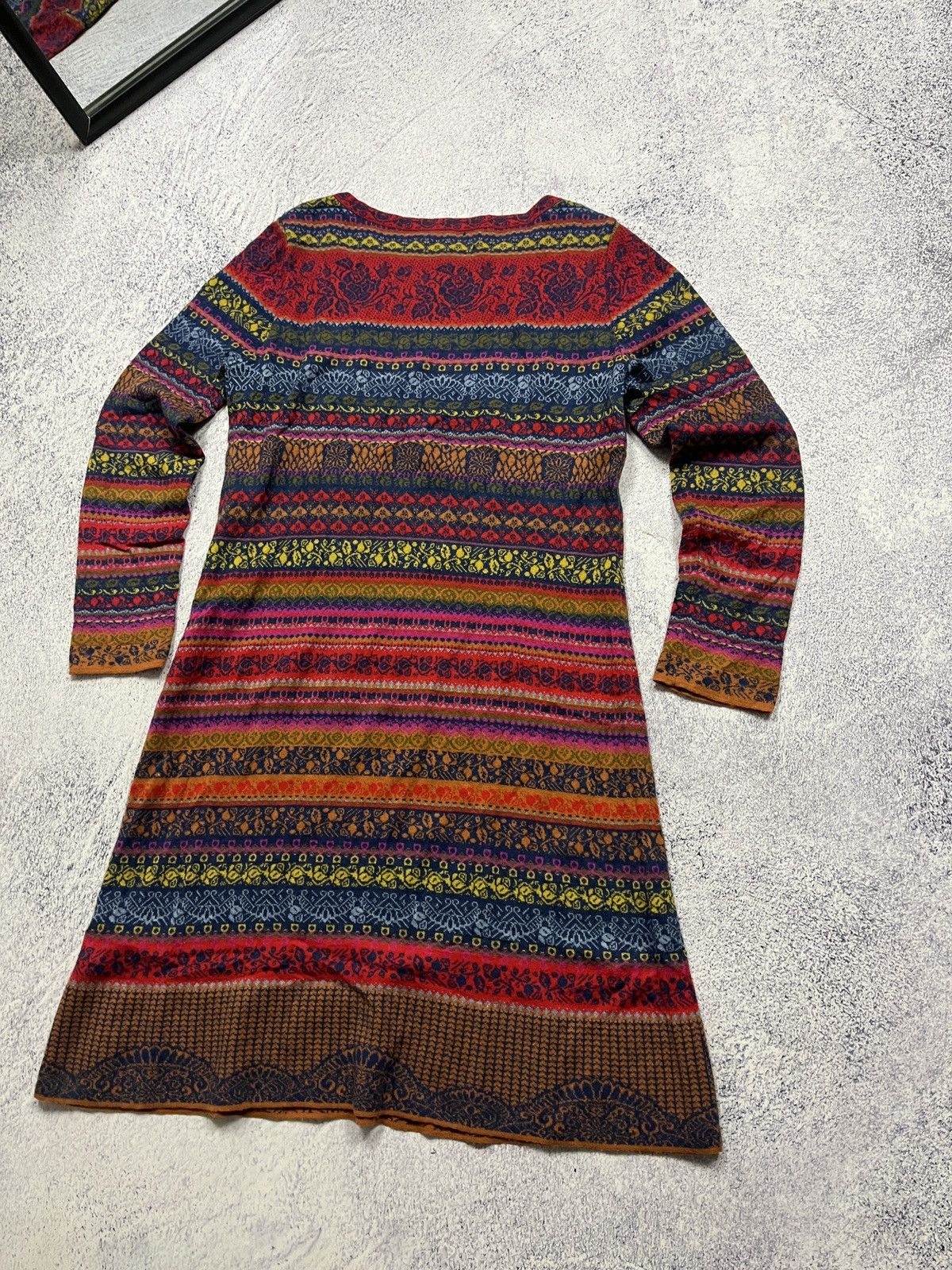 Japanese Brand Ivko Wool Knitted Dress Float Pattern Japanese Avant Garde Size S / US 4 / IT 40 - 7 Thumbnail