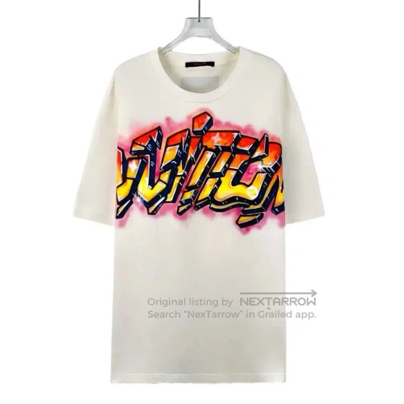 Louis Vuitton Louis Vuitton Graffiti Print Cotton T. Size XXL / US 16-18 / IT 52-54 - 1 Thumbnail