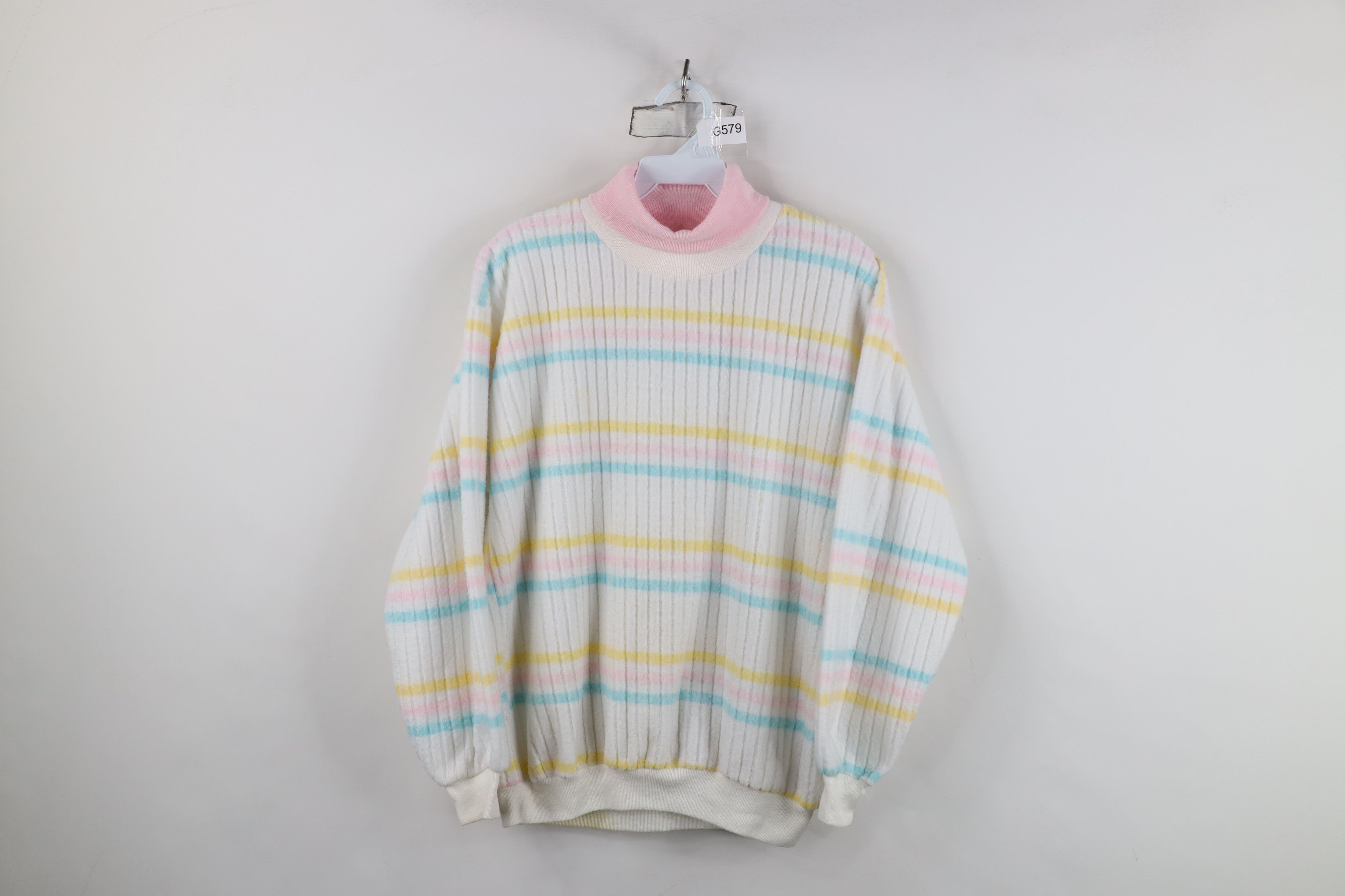 Vintage Vintage 90s Streetwear Fleece Turtleneck Sweatshirt USA Size M / US 6-8 / IT 42-44 - 1 Thumbnail