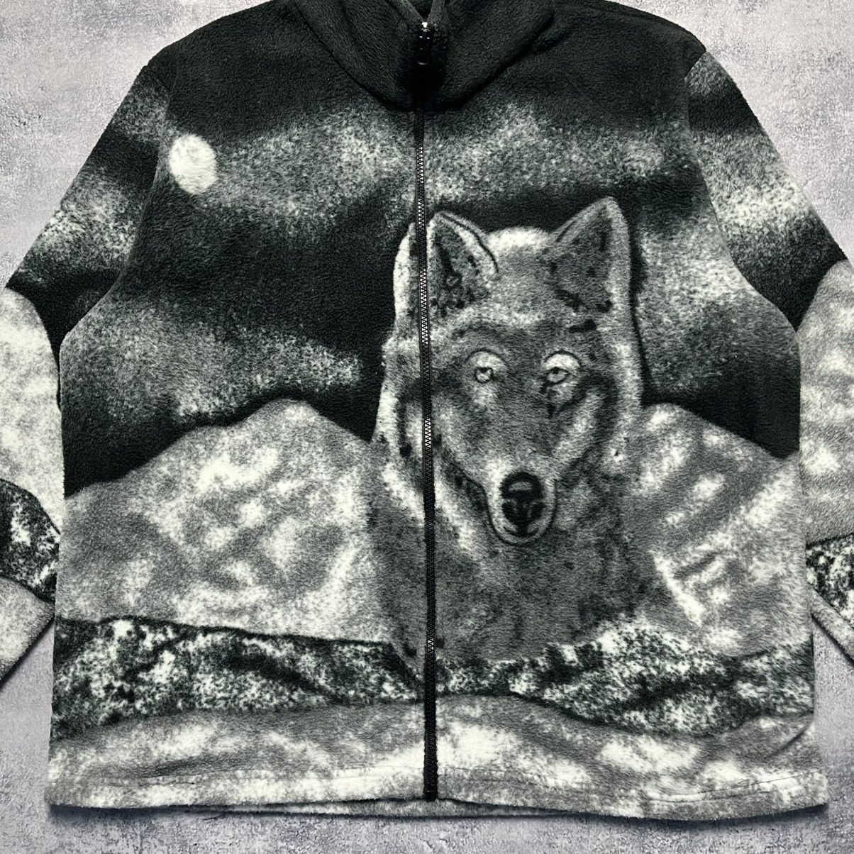 Vintage Vintage Wolf Fleece Light Jacket Sherpa Windbreakers Animal Size US M / EU 48-50 / 2 - 3 Thumbnail