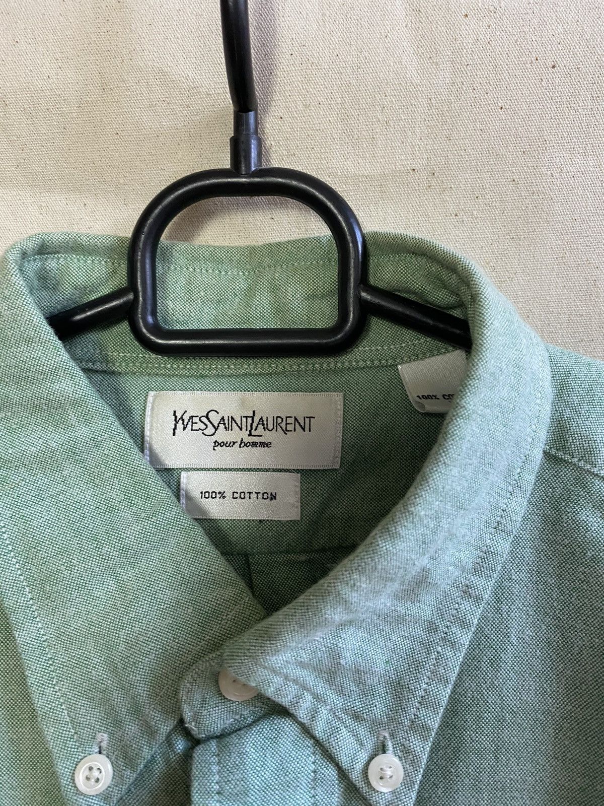 Vintage × Yves Saint Laurent Yves Saint Laurent Logo Vintage Button Shirt Size M Size US M / EU 48-50 / 2 - 3 Thumbnail