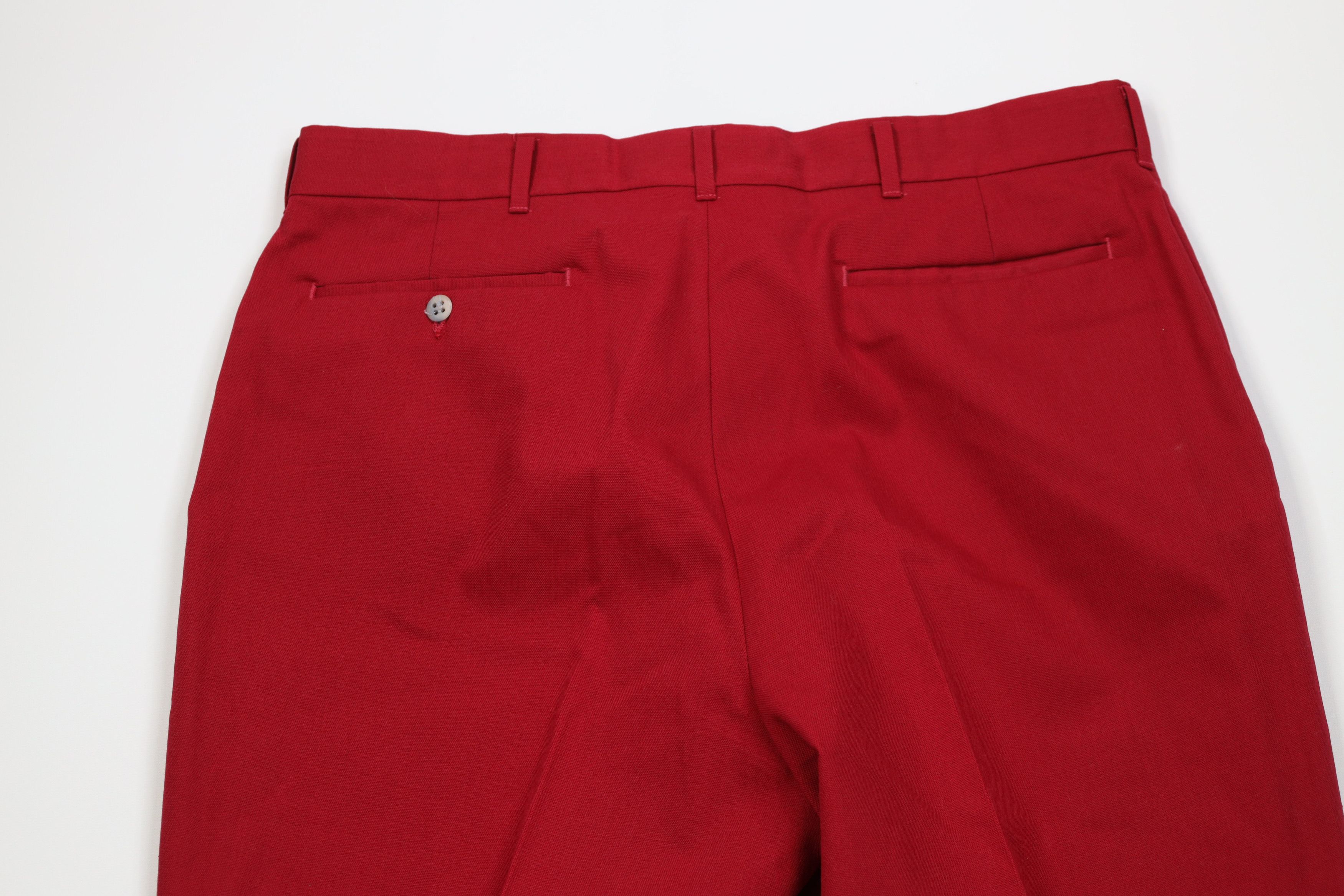 Vintage Vintage 70s Streetwear Flared Wide Leg Chino Pants Red USA Size US 36 / EU 52 - 13 Thumbnail