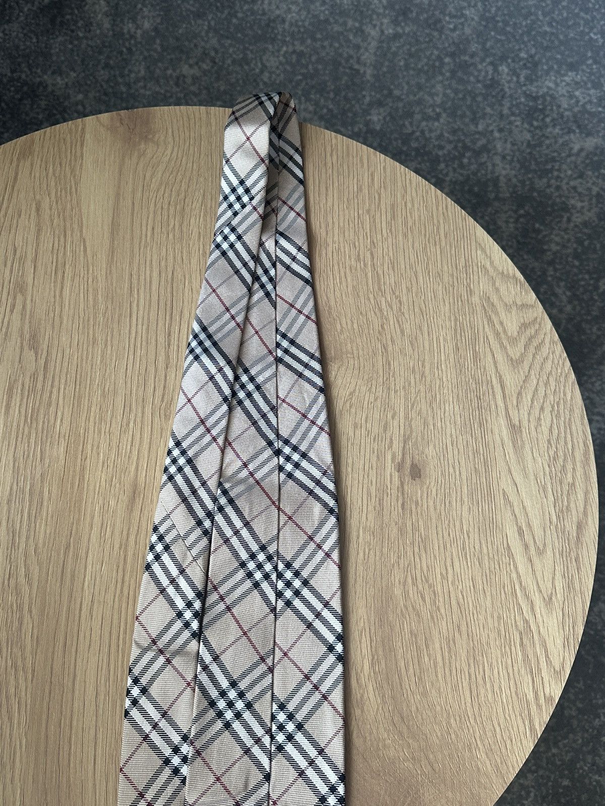 Burberry BURBERRY Classic Nova Check Luxury Silk Blend Tie Beige Size ONE SIZE - 9 Thumbnail