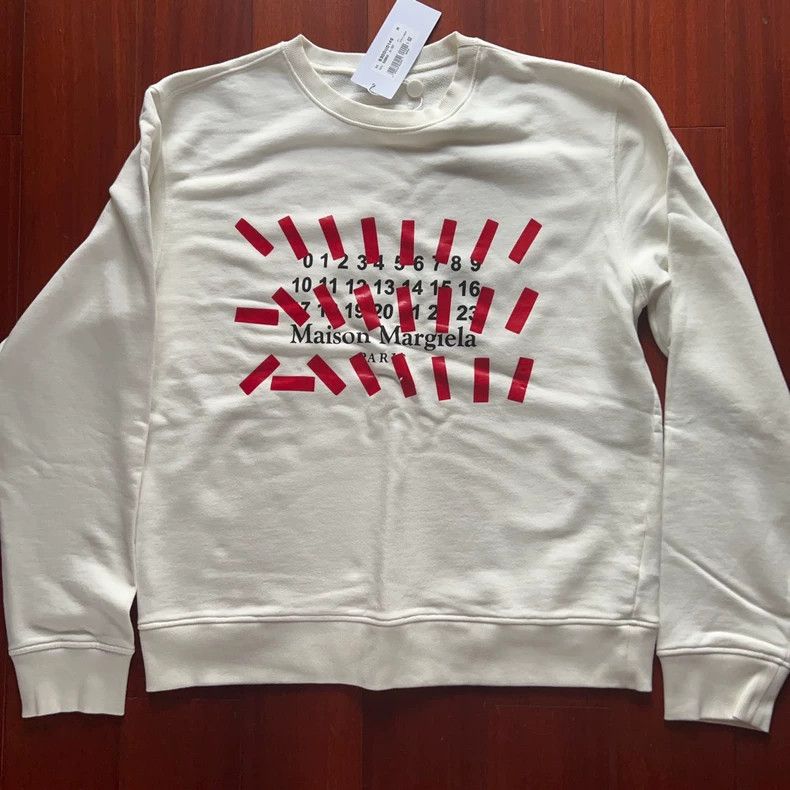 Maison Margiela Maison Margiela White sweatshirt 2501-Nextarrow Size US L / EU 52-54 / 3 - 1 Thumbnail