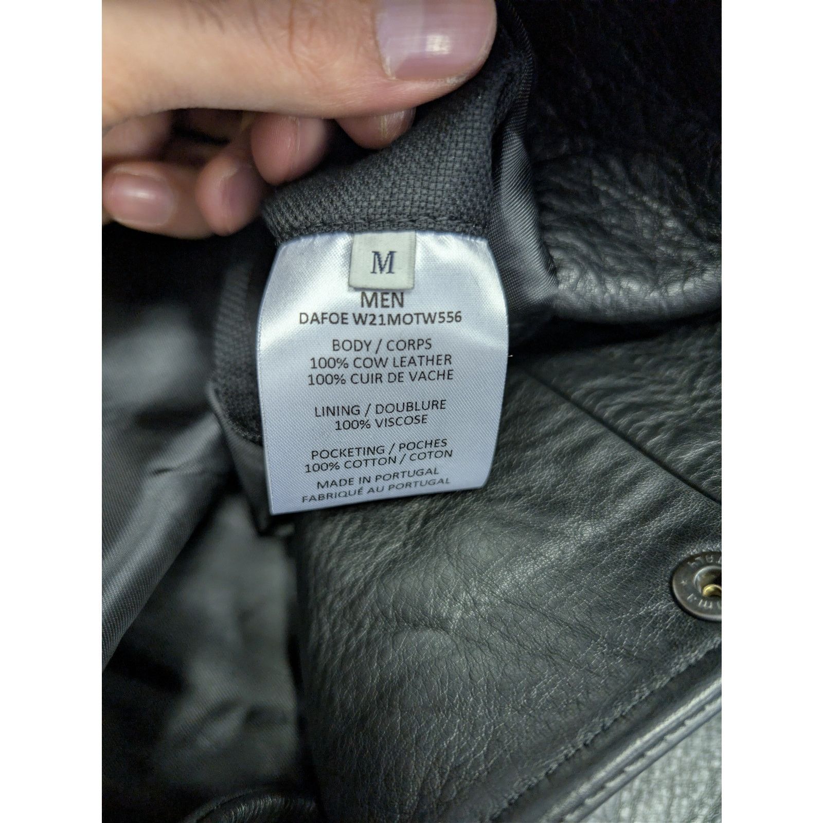 Officine Generale o1rshd1 Dafoe Bomber Grained Leather Jacket in Black Size US M / EU 48-50 / 2 - 19 Thumbnail