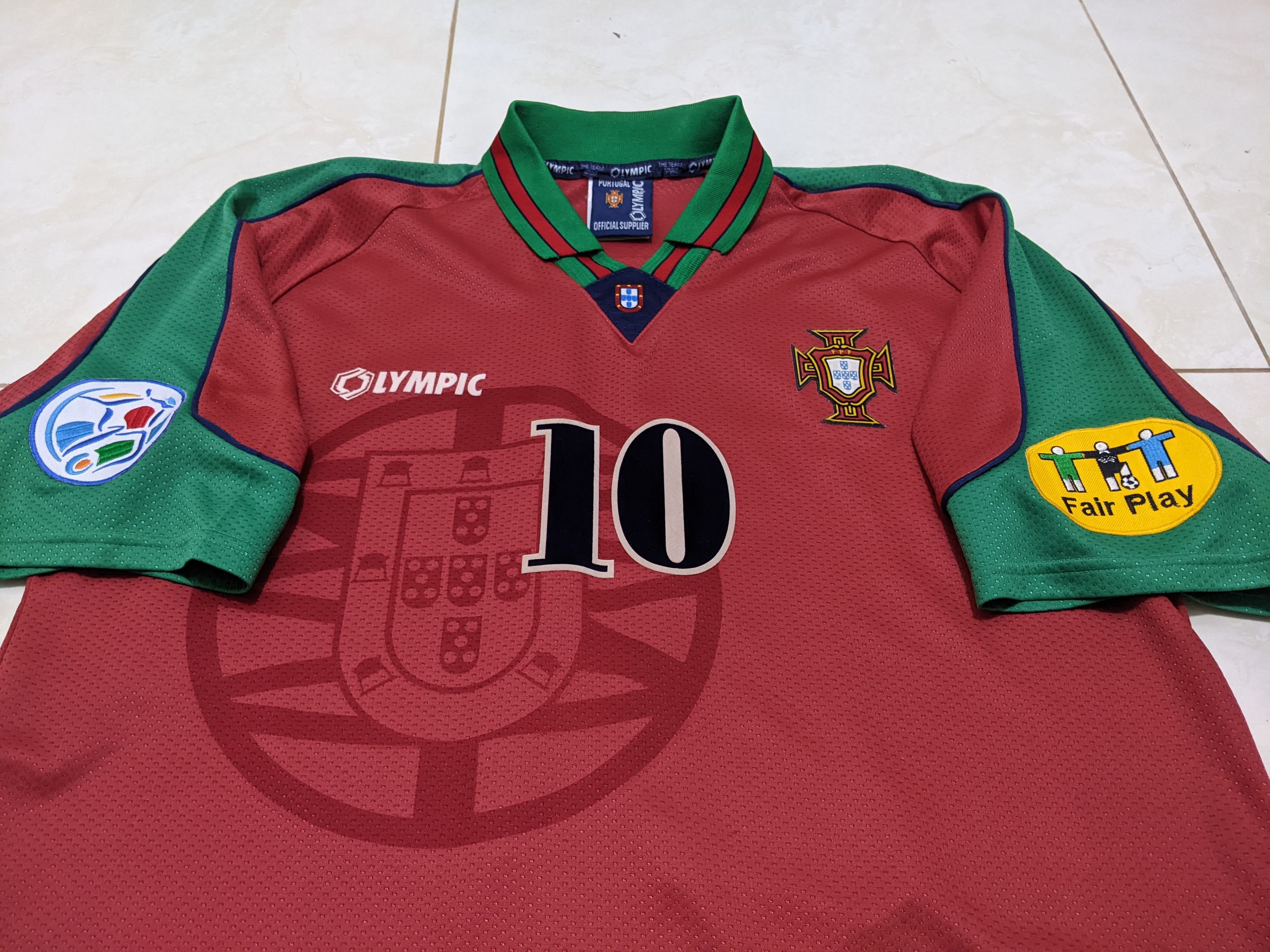 Vintage Jersey Portugal euro 1996 home Rui Costa football shirt Size US XL / EU 56 / 4 - 4 Thumbnail