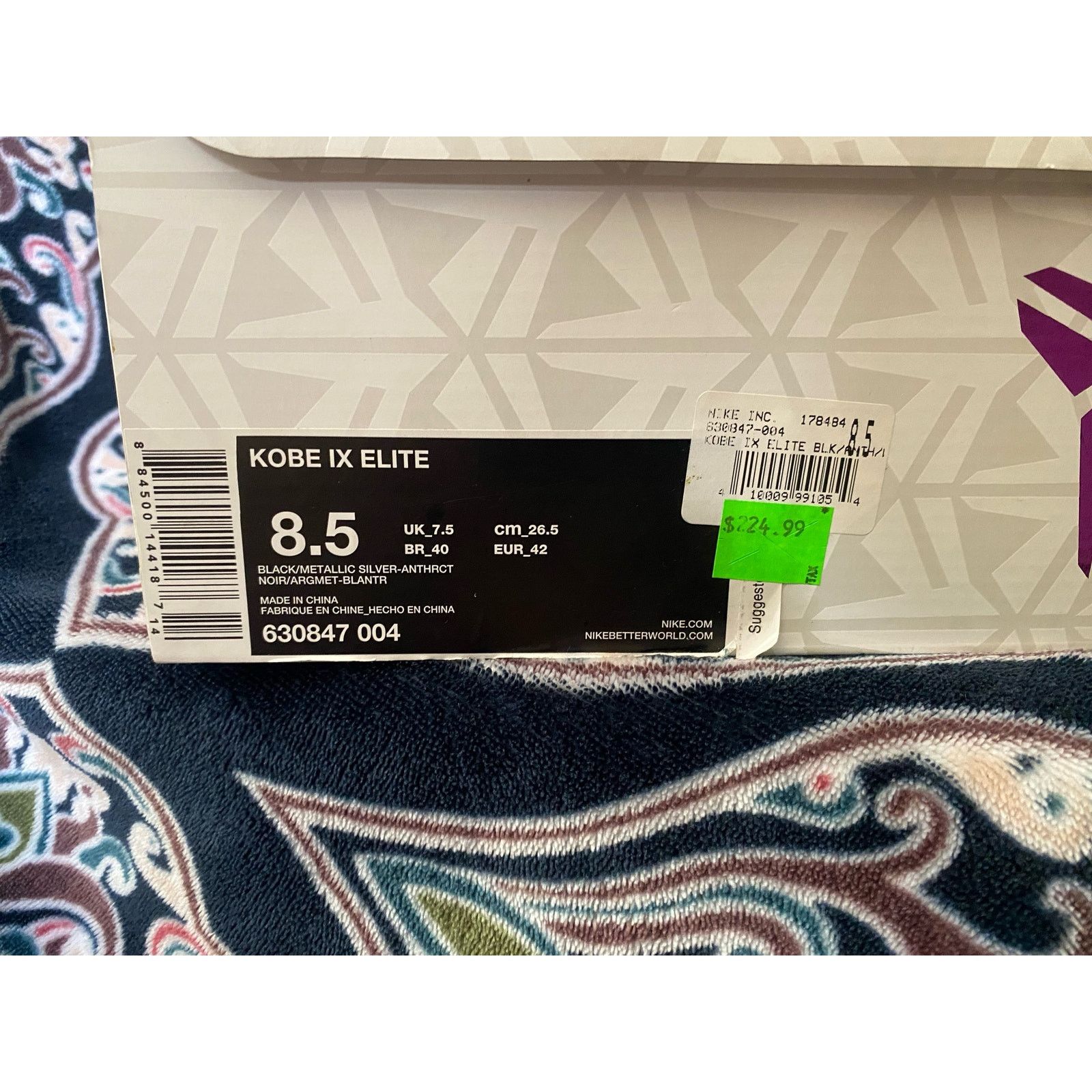 Nike Nike Kobe Elite 9 Elite "Inspiration" m8.5 w10 Size US 8.5 / EU 41-42 - 11 Thumbnail
