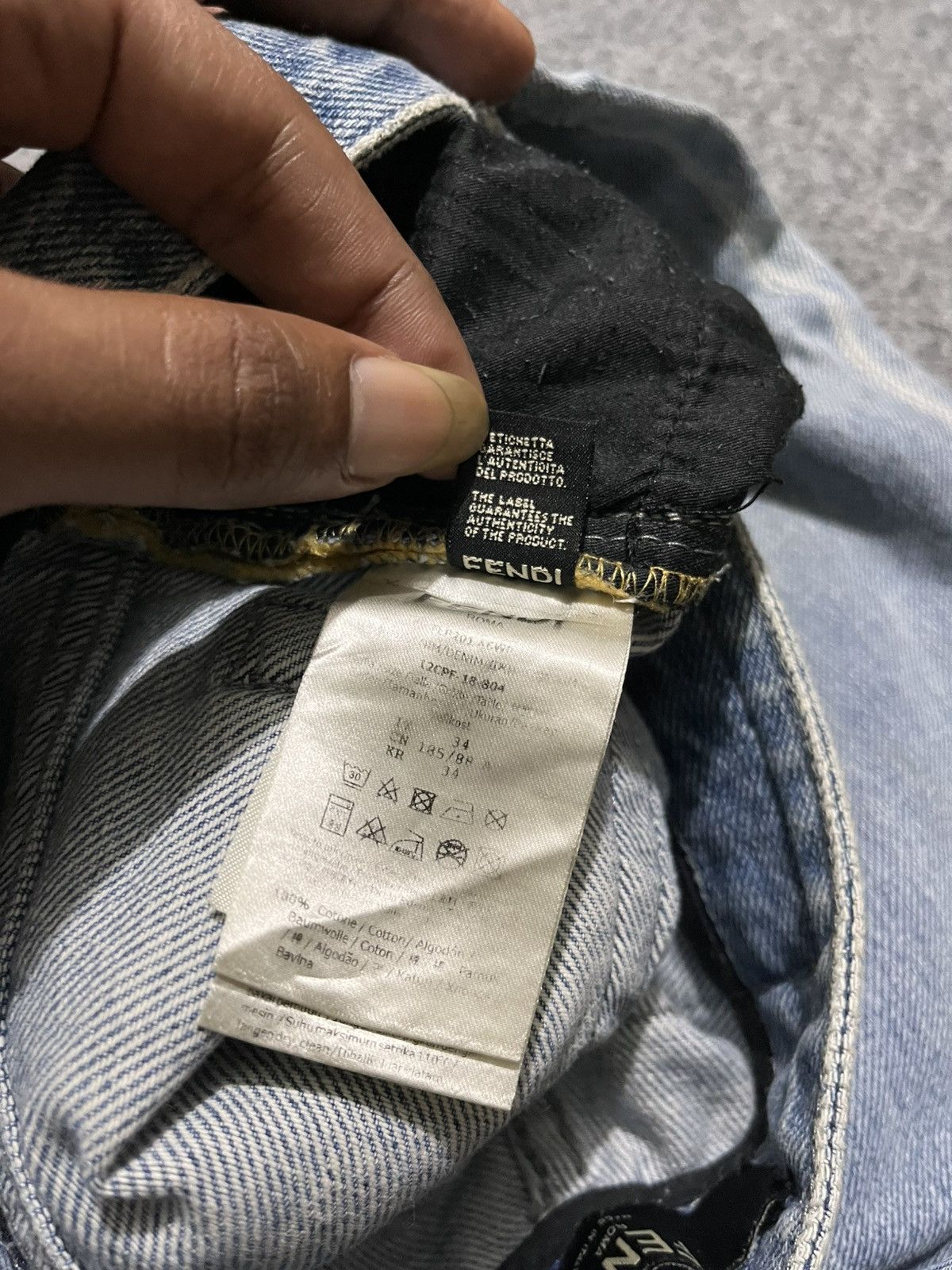 Fendi Fendi Fiend Ripped Jeans Pants Size US 34 / EU 50 - 20 Thumbnail