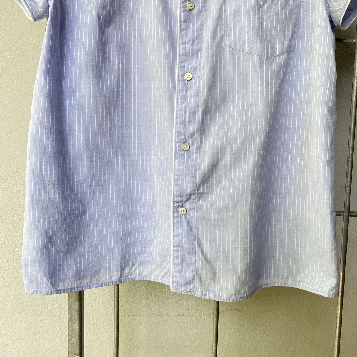 Zucca ZUCCA Blue Pinstripe Puff Blouse Size M / US 6-8 / IT 42-44 - 10 Thumbnail