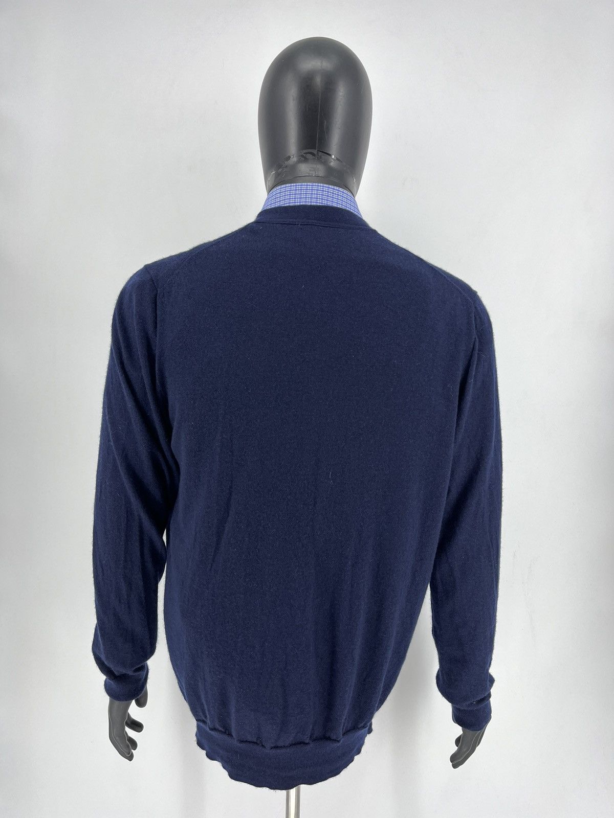 Polo Ralph Lauren × Ralph Lauren × Vintage Polo Ralph Lauren Cardigan With Embroidered Small Horse Navy Size US XXL / EU 58 / 5 - 9 Thumbnail