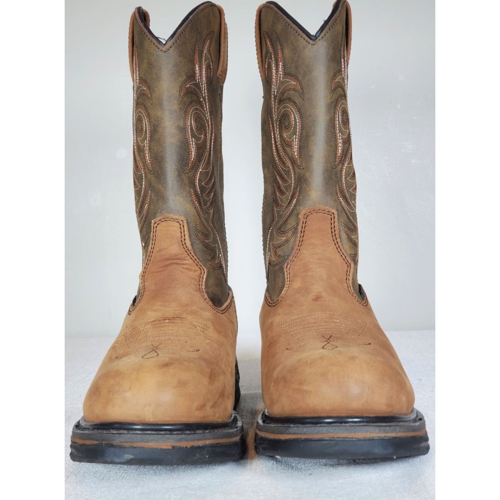 Vintage Laredo Hammer Waterproof Work Boots Cowboy Round Men's Tan US 9.5 D Size US 13 / EU 46 - 7 Thumbnail