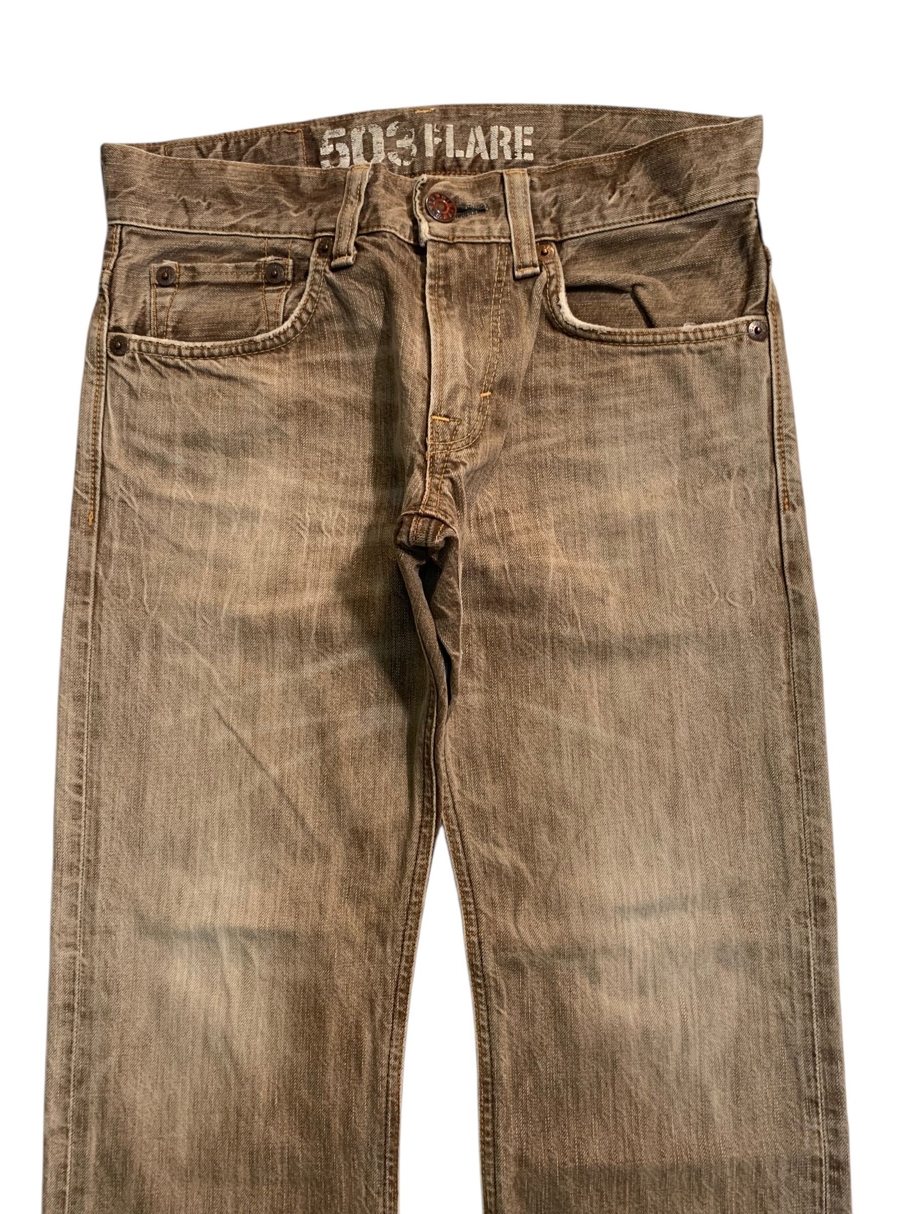 Edwin FLARE EDWIN 503 FADED & RUSTY PUNK DISTRESSED DENIM Size US 31 - 5 Thumbnail